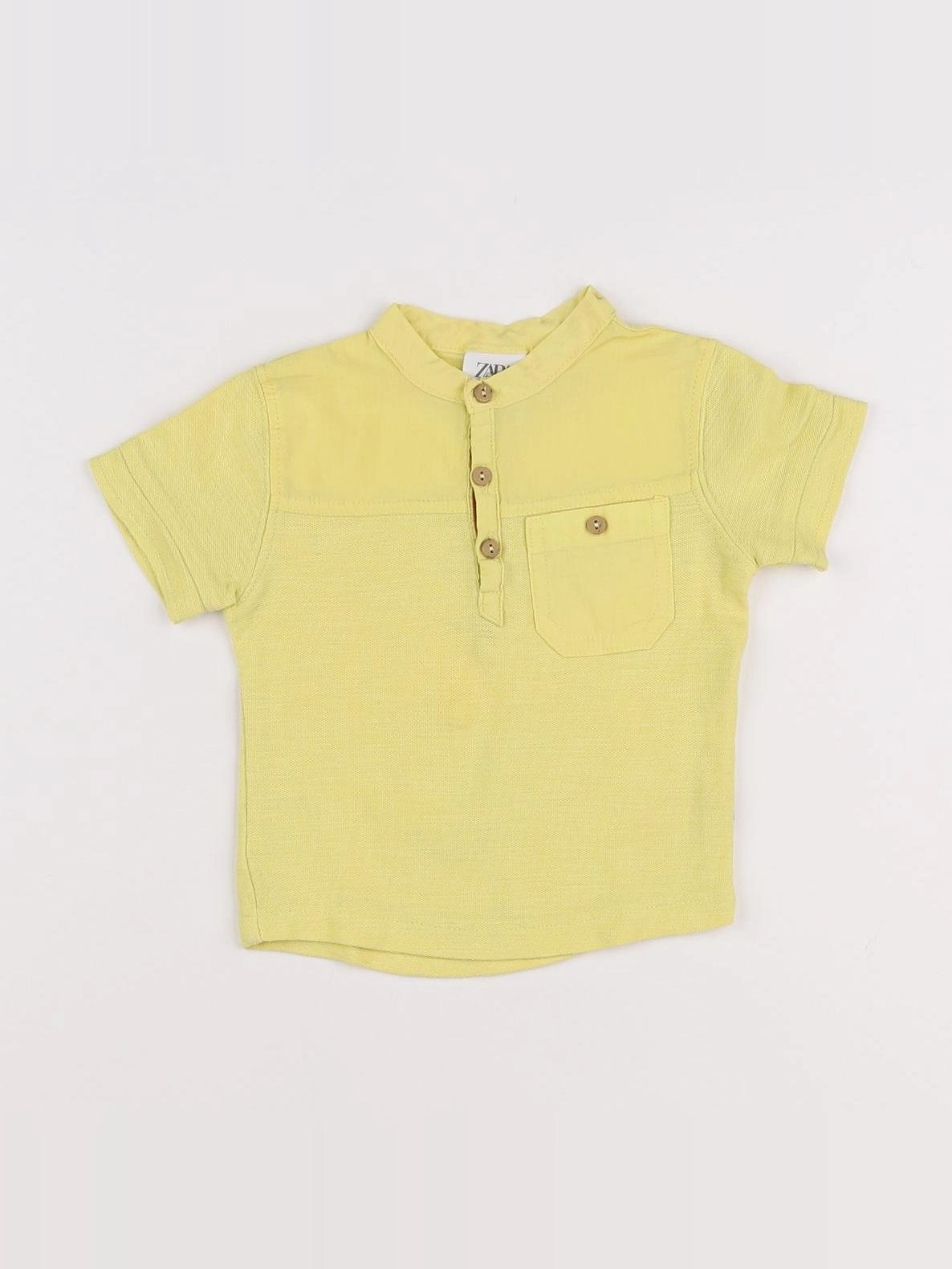 Zara - polo jaune - 3/6 mois