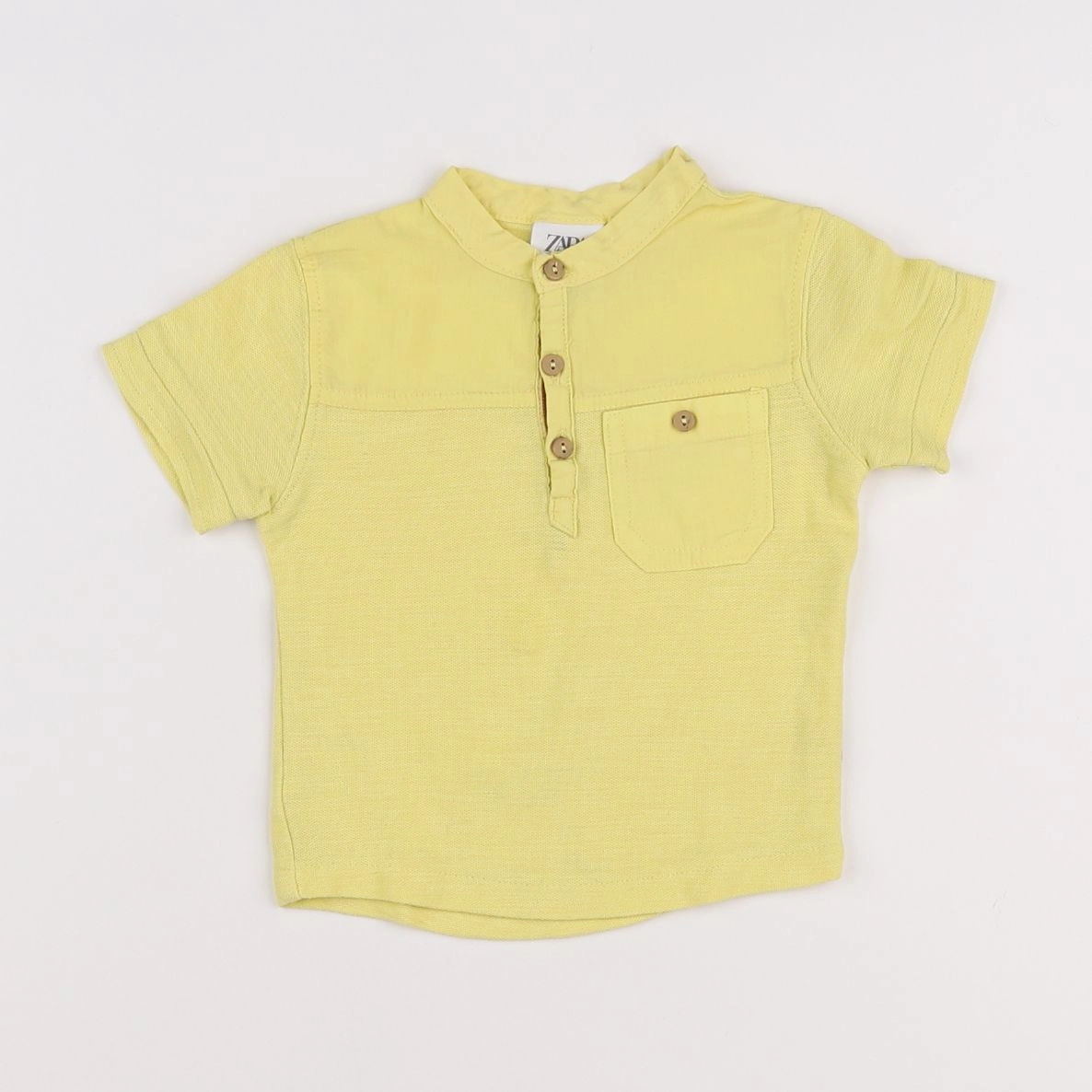 Zara - polo jaune - 3/6 mois