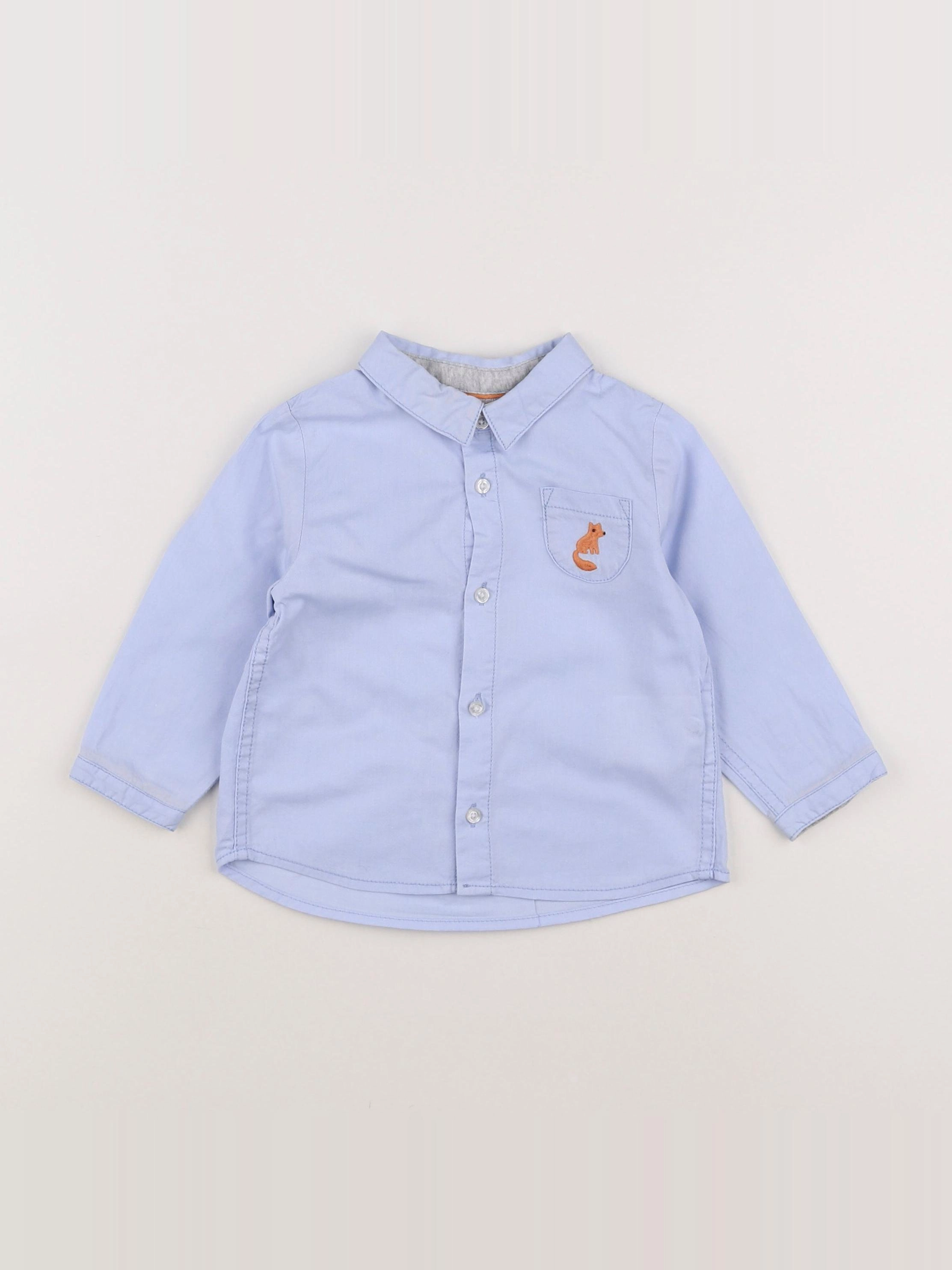 Cadet Rousselle - chemise bleu - 12 mois