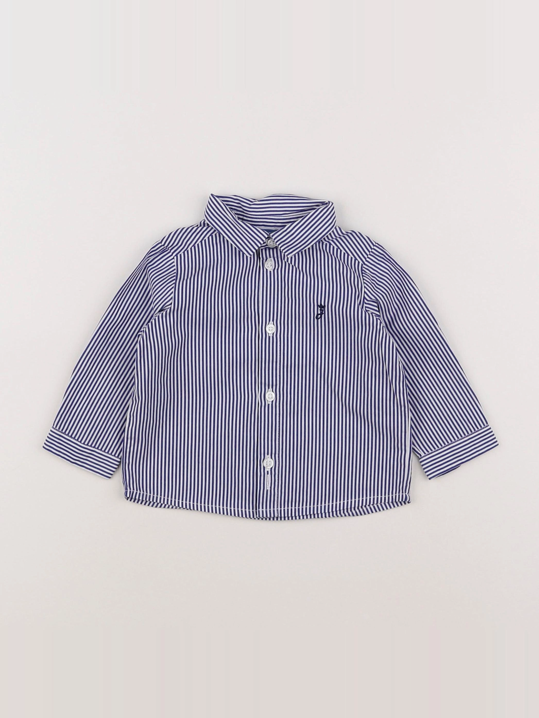 Jacadi - chemise bleu - 6 mois