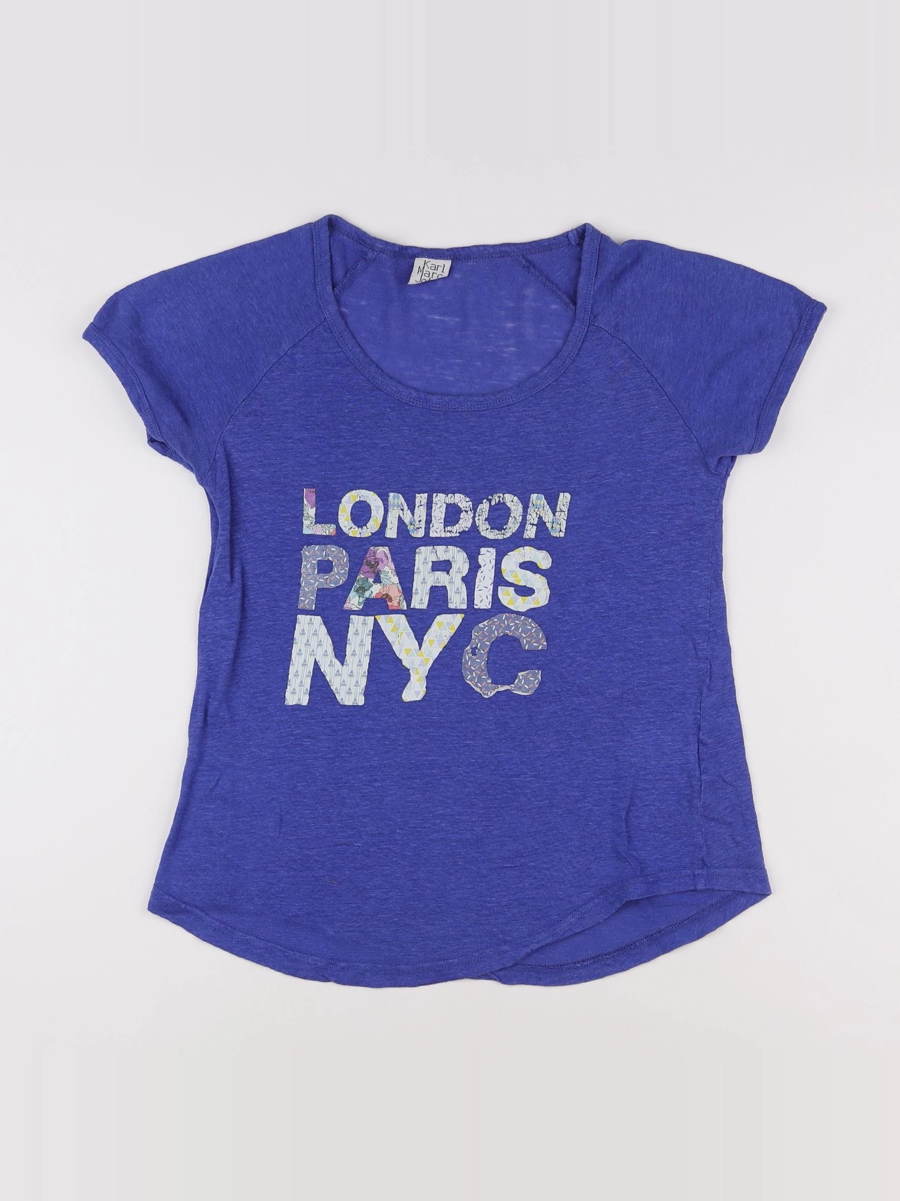 Little Karl Marc John - tee-shirt bleu, blanc - 12 ans