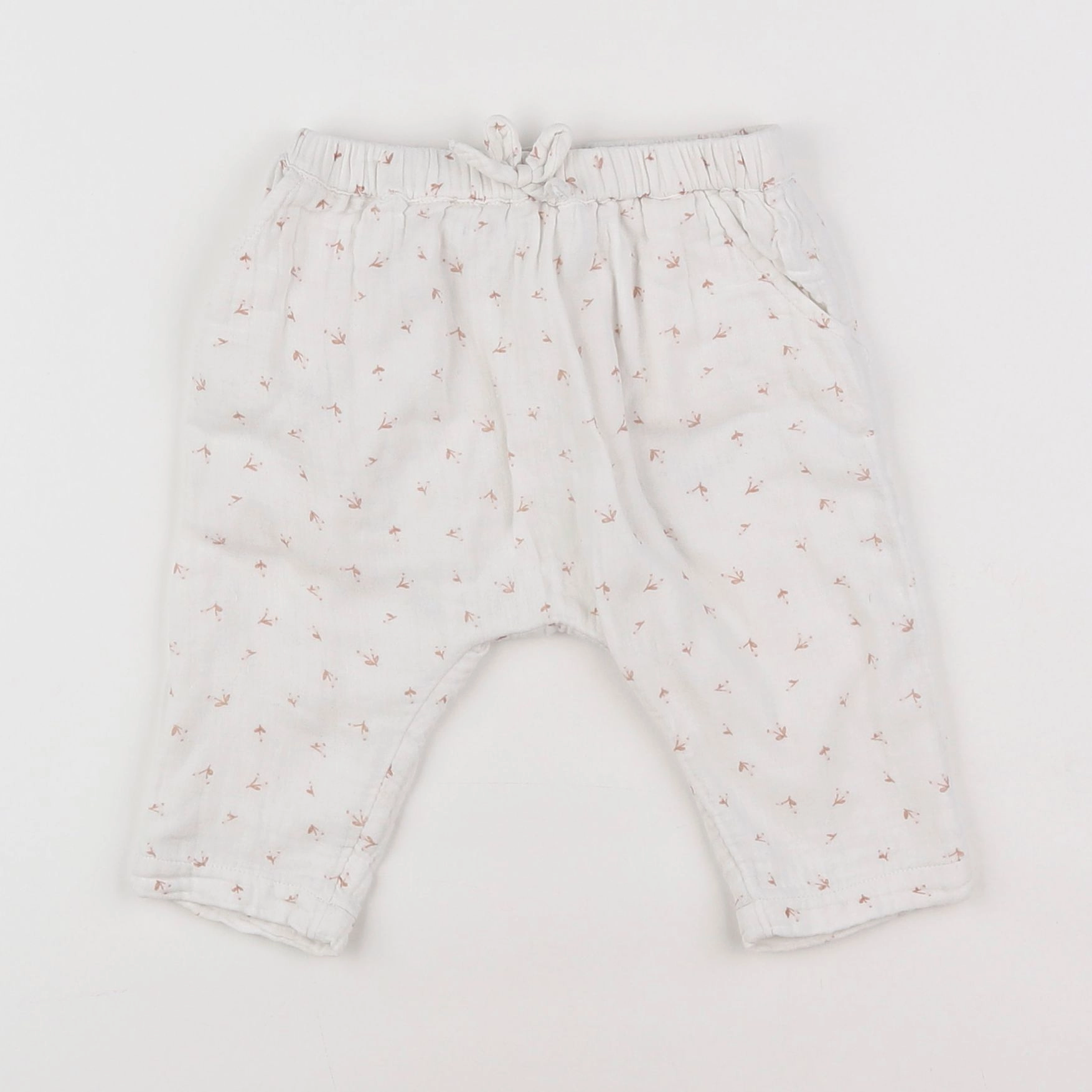 Vertbaudet - pantalon blanc - 6 mois