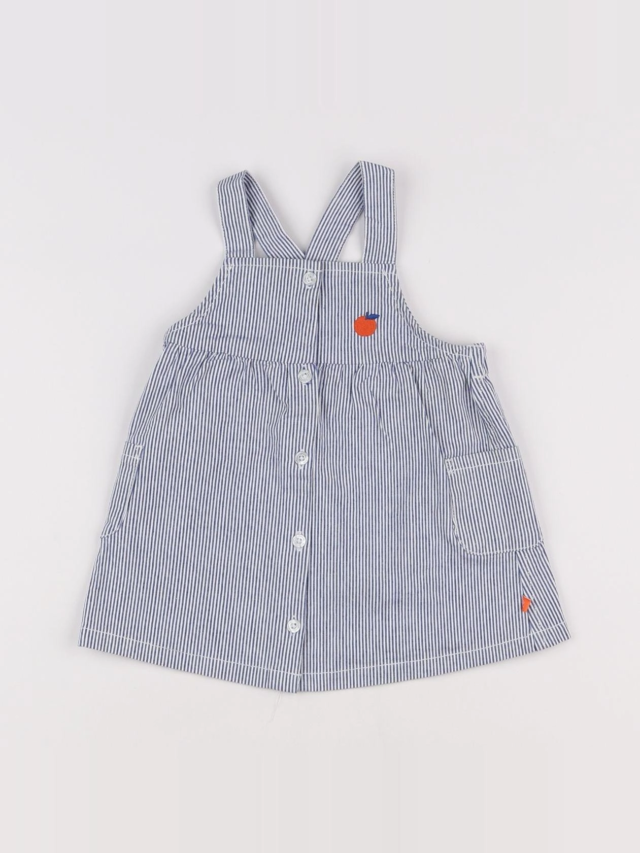 Cadet Rousselle - robe bleu, orange - 6 mois