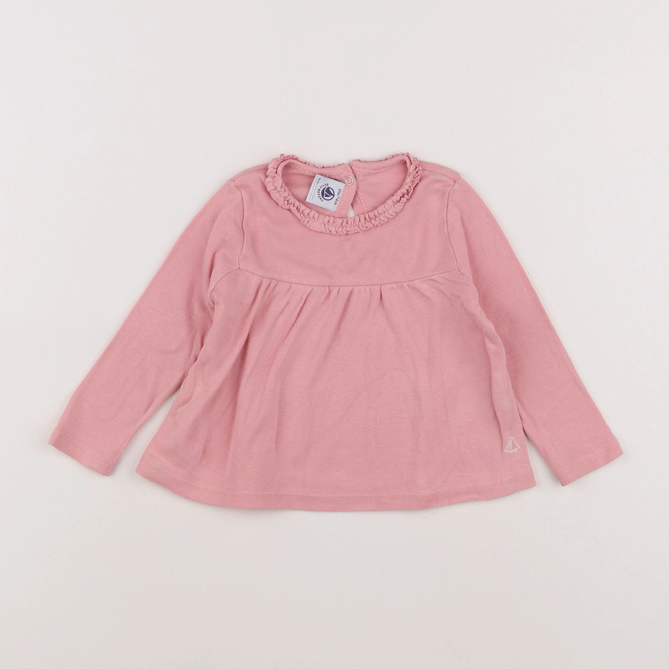 Petit Bateau - tee-shirt rose - 12 mois