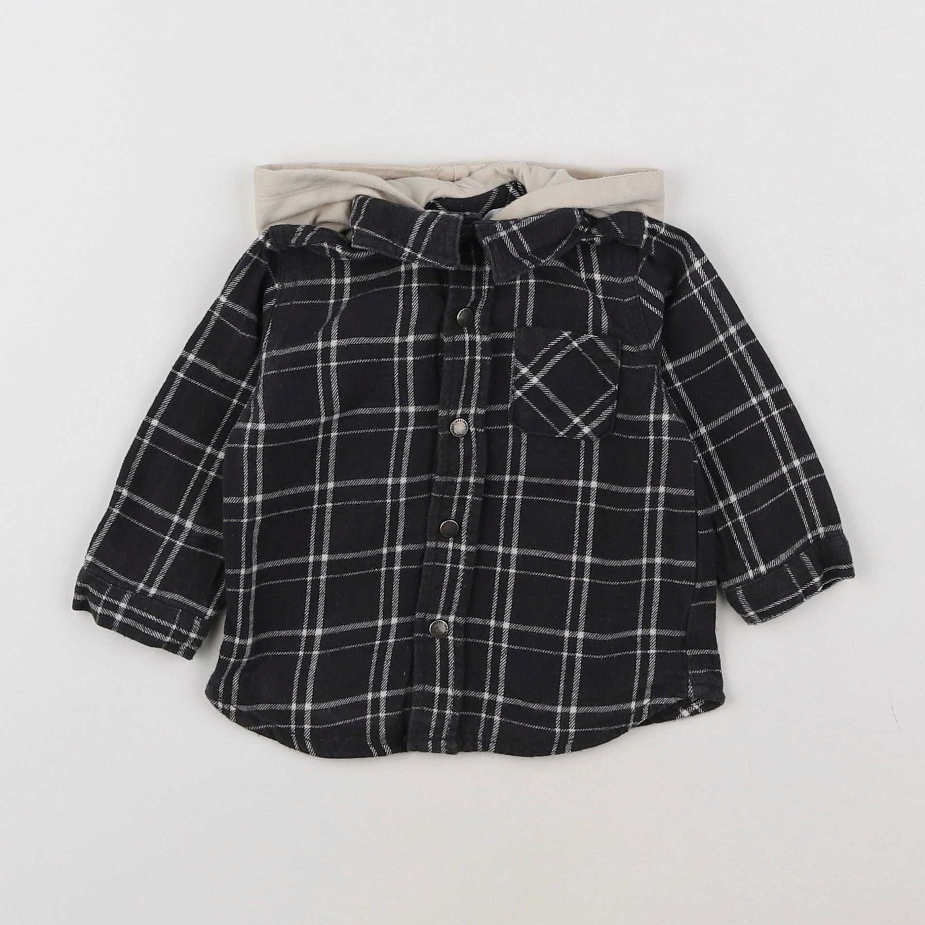 Vertbaudet - chemise noir - 9 mois