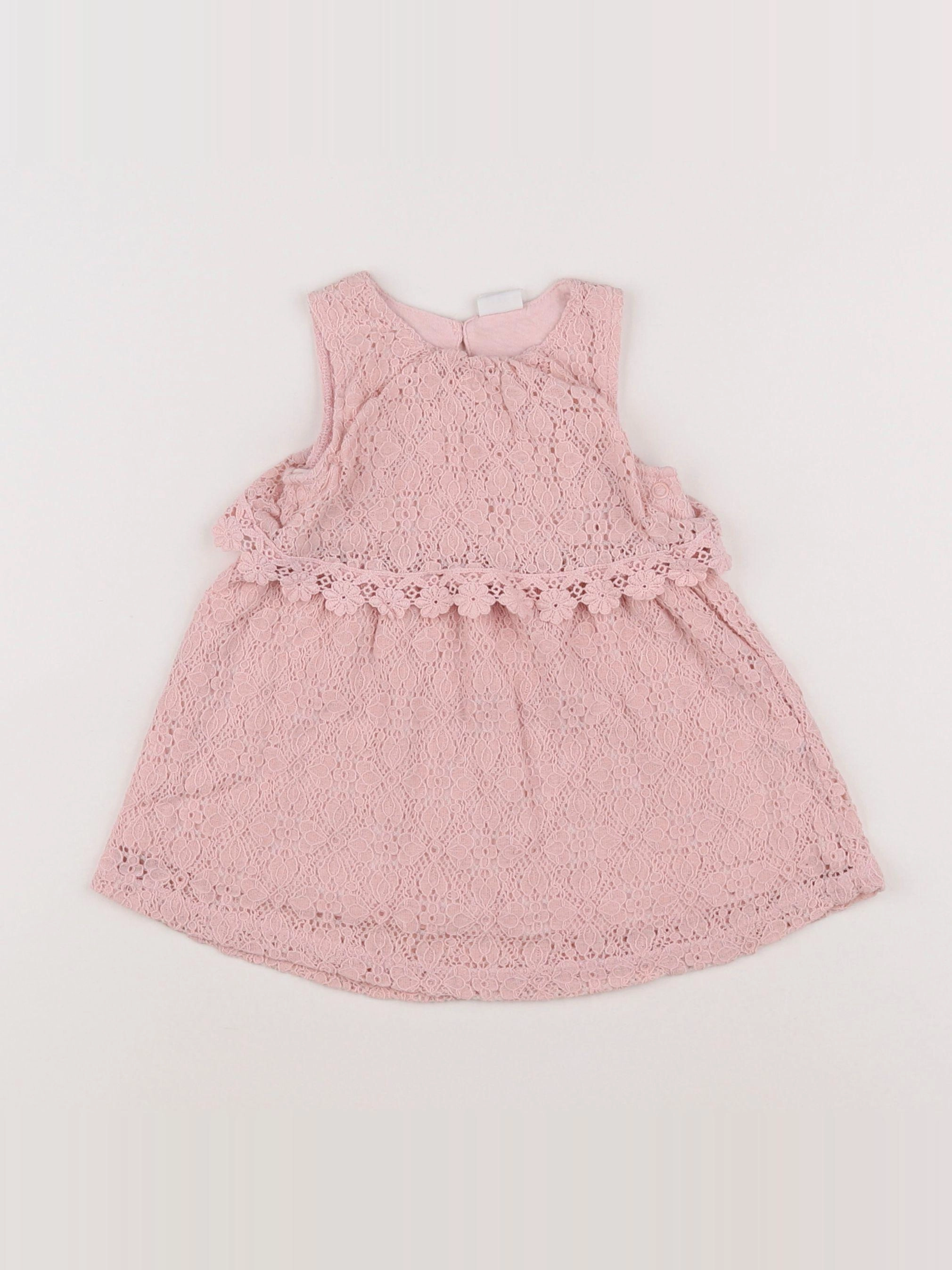 H&M - robe rose - 3/6 mois