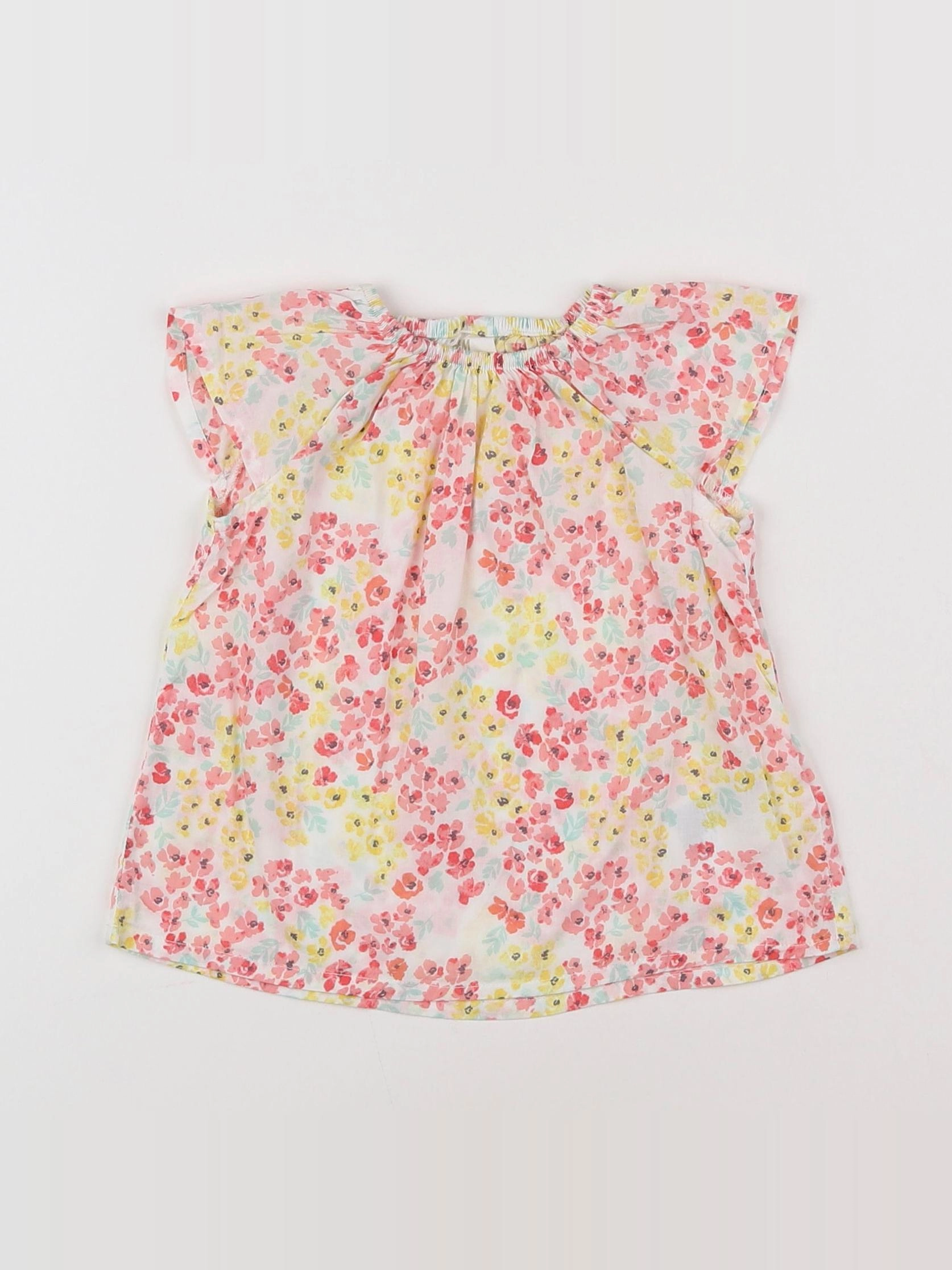 H&M - blouse rose - 6/9 mois
