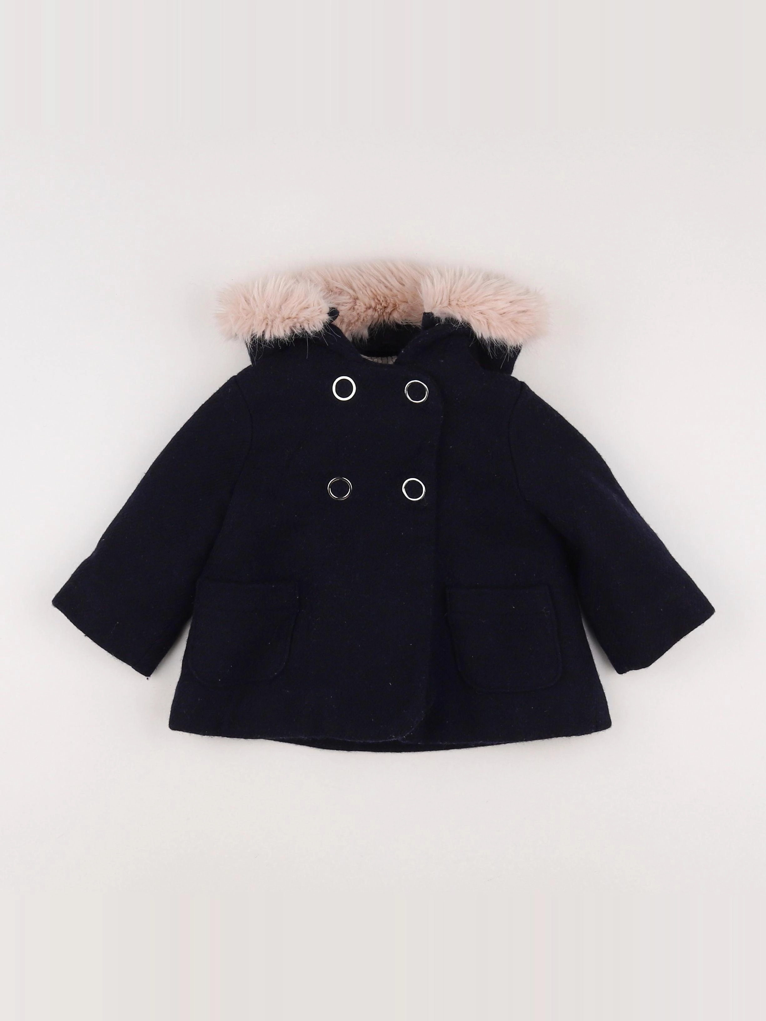 Zara - manteau bleu - 6/9 mois
