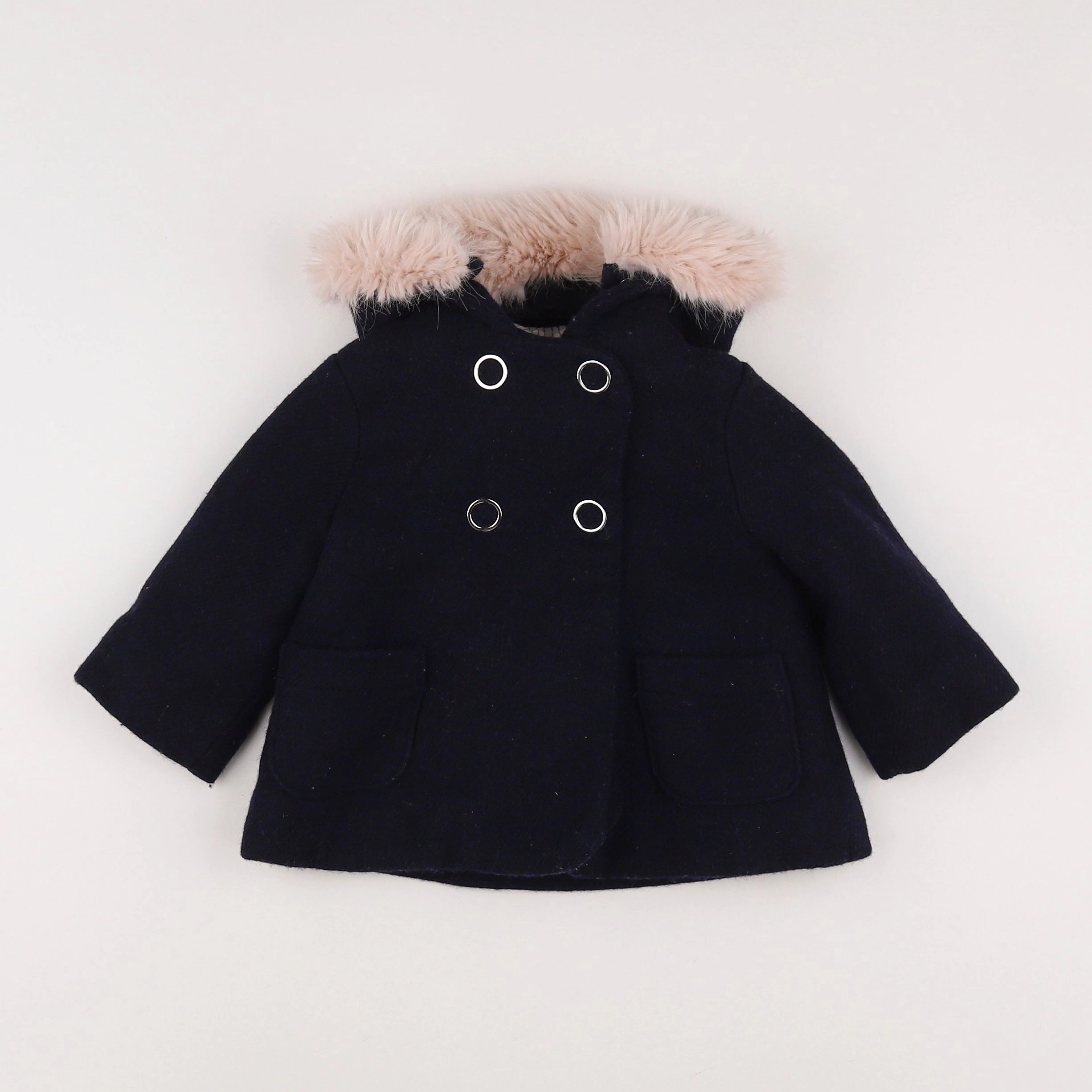 Zara - manteau bleu - 6/9 mois