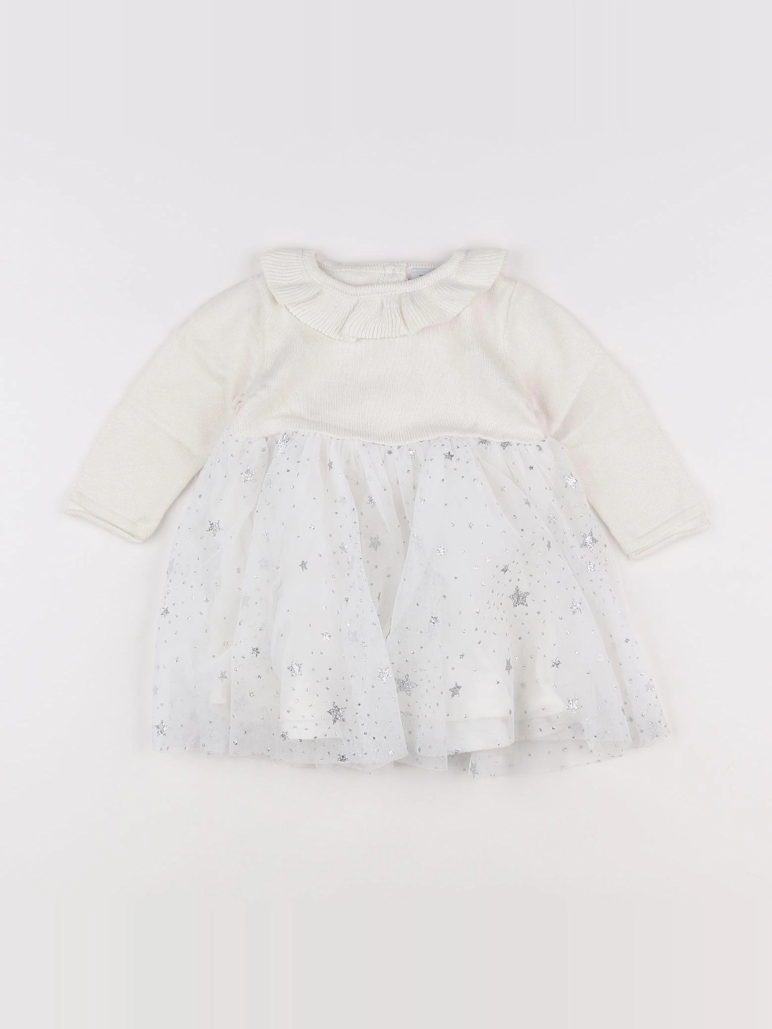 Petit Bateau - robe blanc - 6 mois
