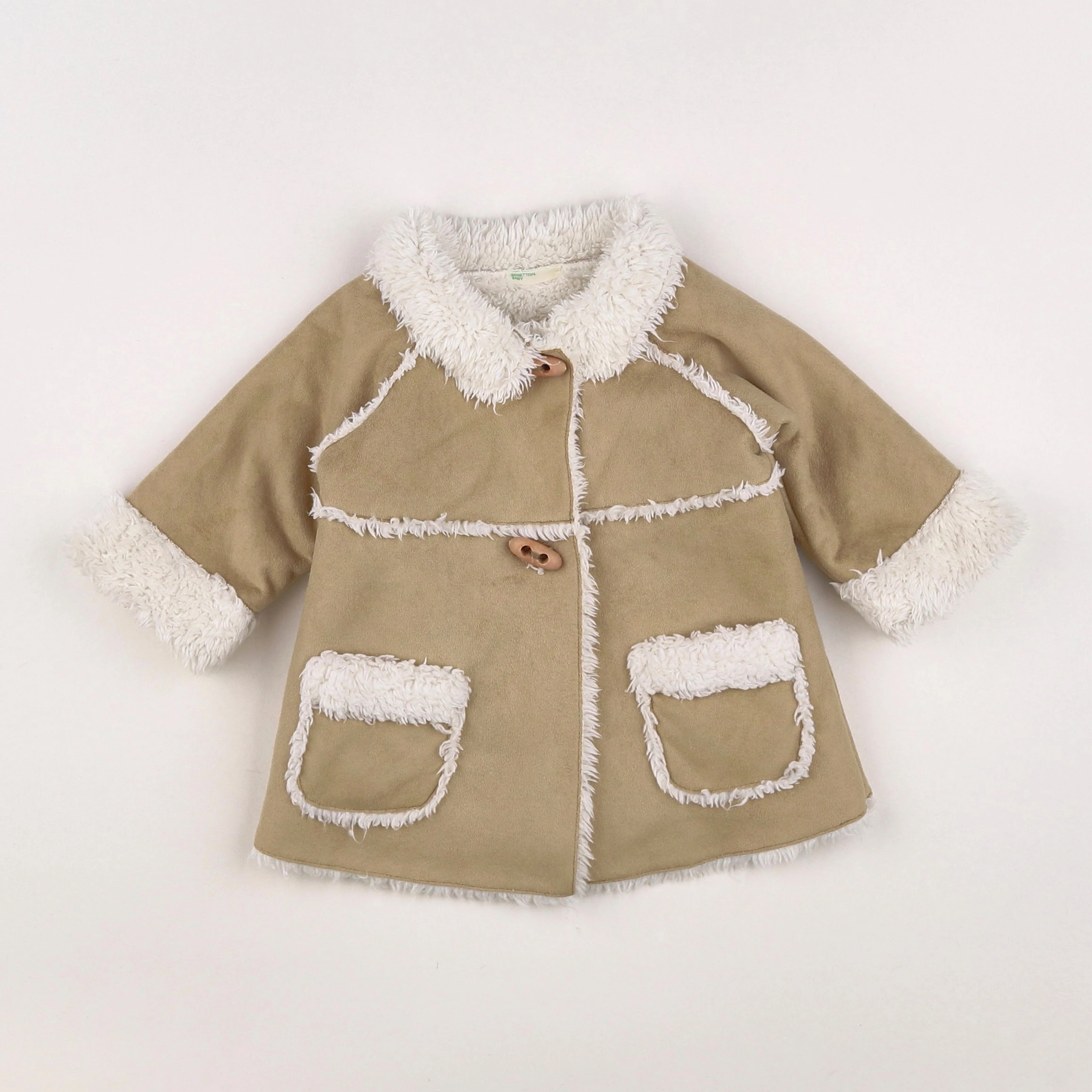 Benetton - veste beige - 3 mois