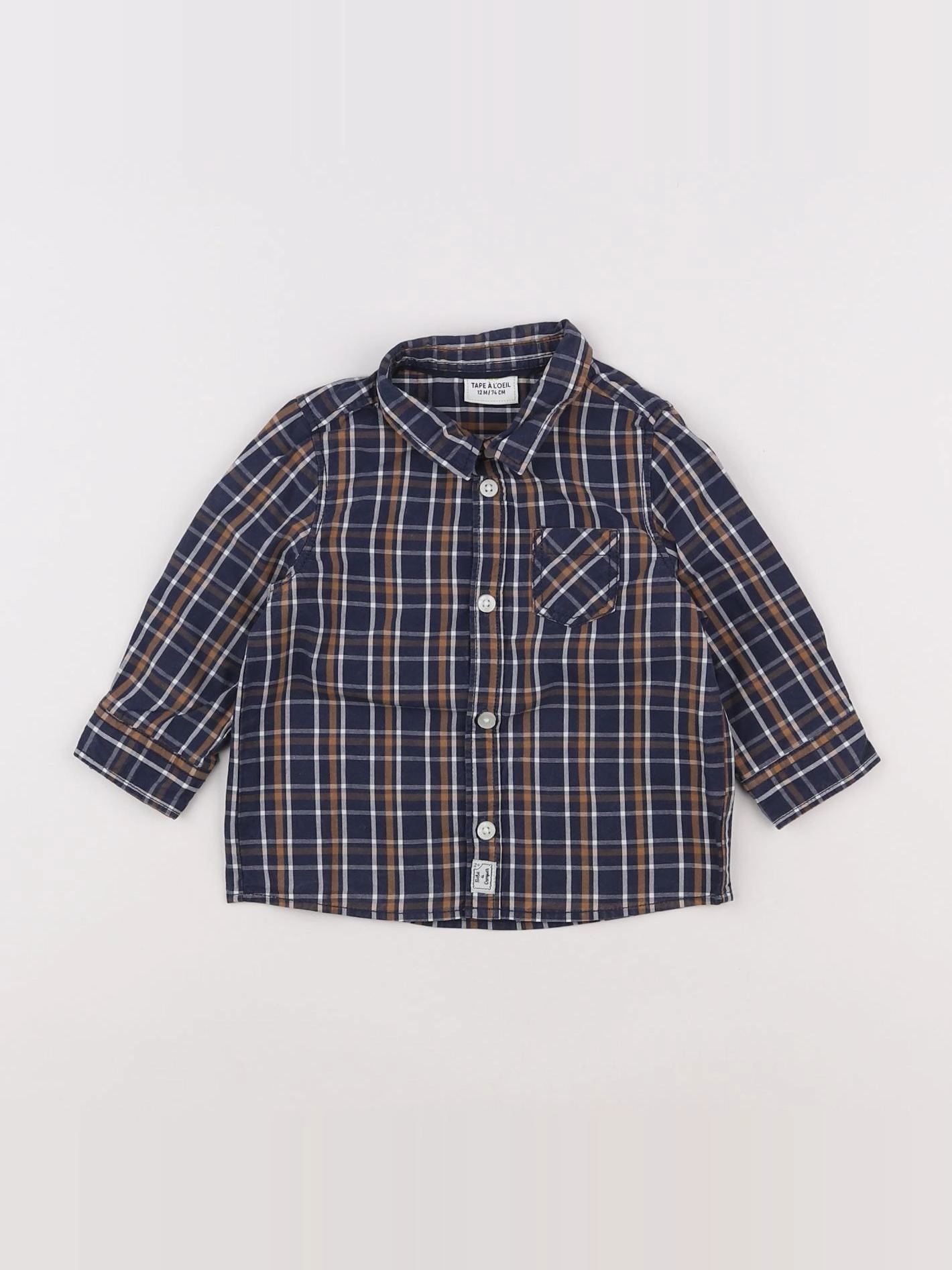 Tape à l'oeil - chemise bleu - 12 mois