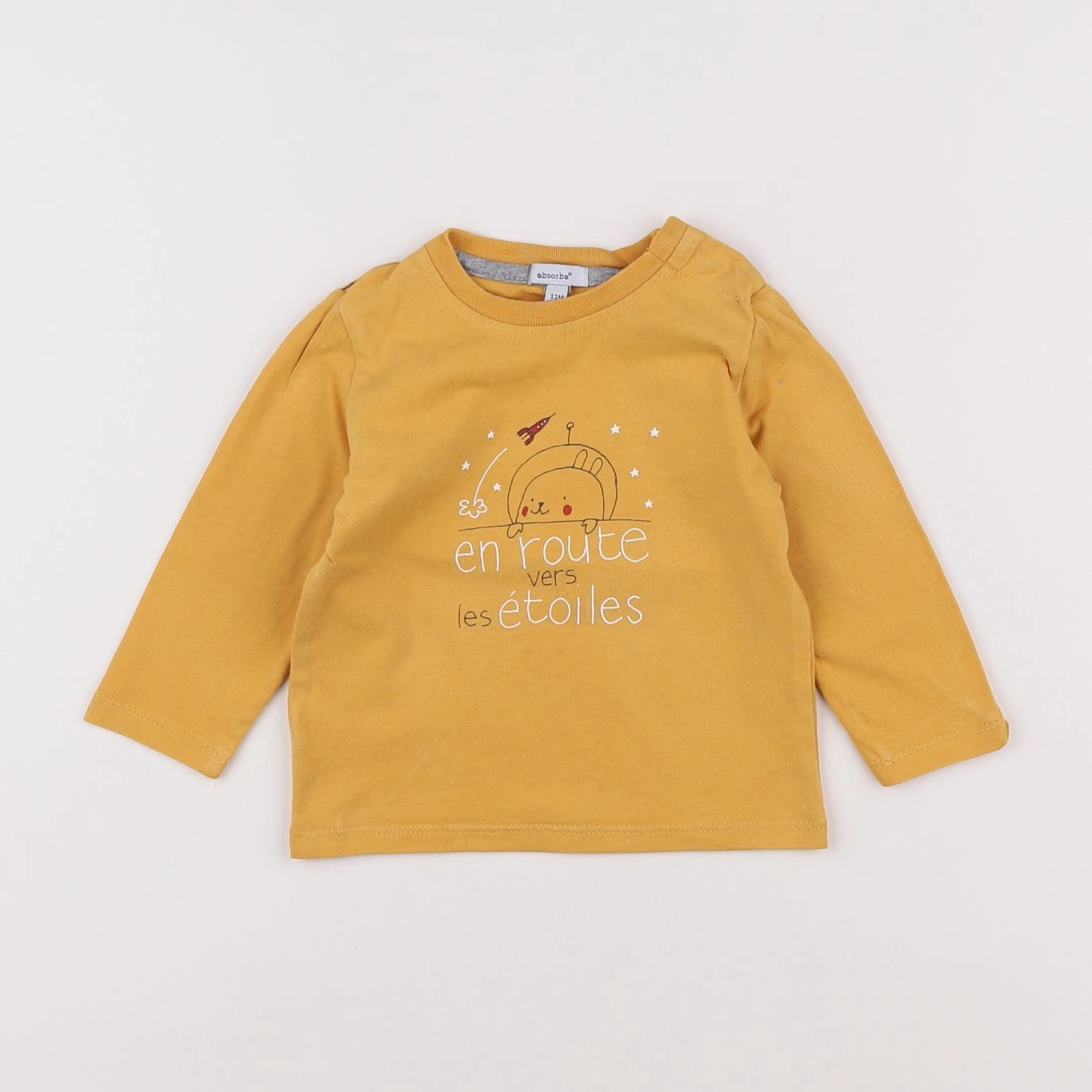 Absorba - tee-shirt jaune - 12 mois