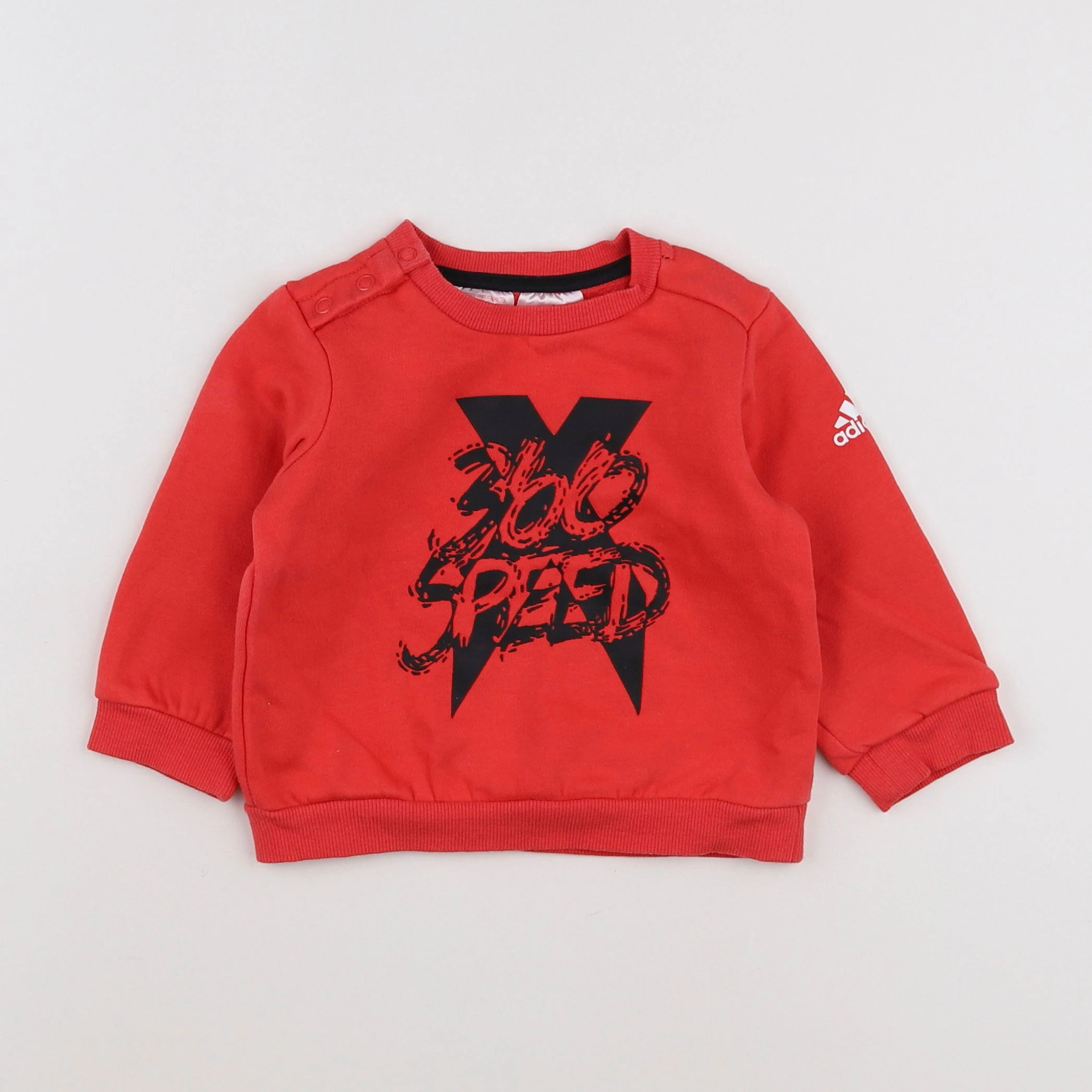 Adidas - sweat rouge - 3/6 mois