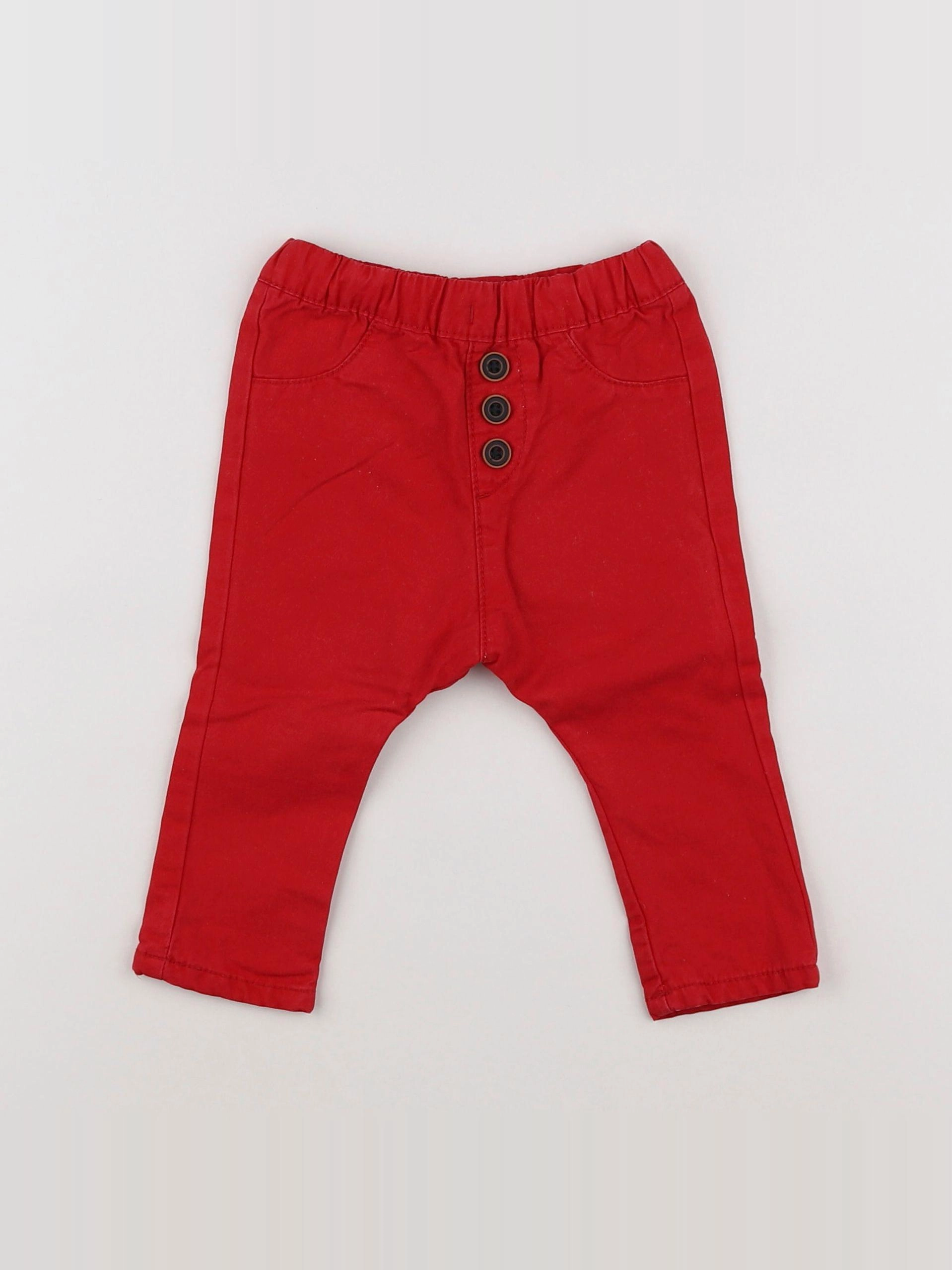 Tape à l'oeil - pantalon rouge - 9 mois