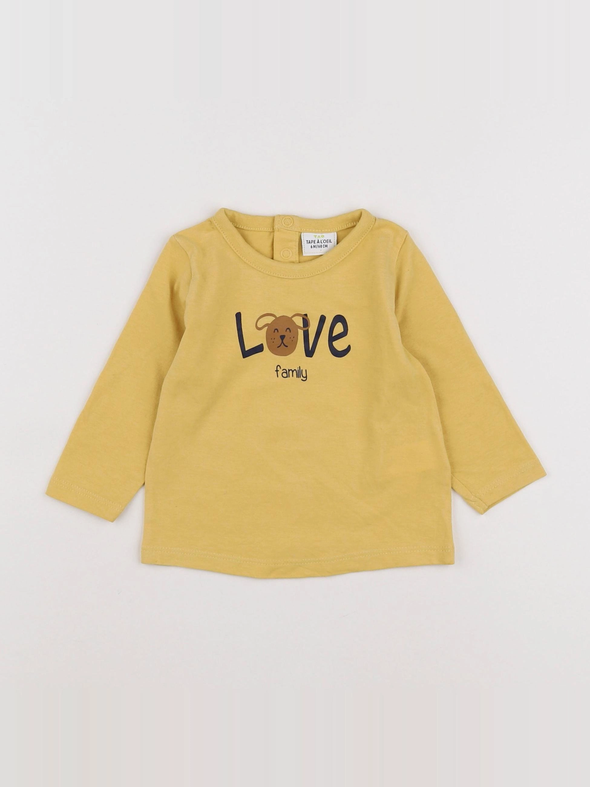 Tape à l'oeil - tee-shirt jaune - 6 mois