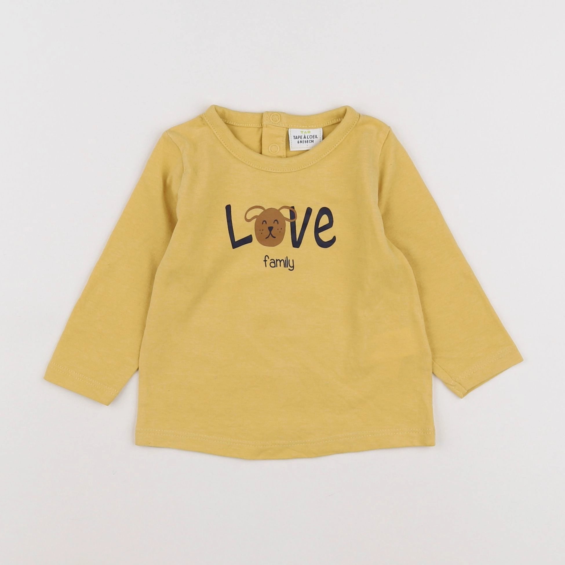 Tape à l'oeil - tee-shirt jaune - 6 mois