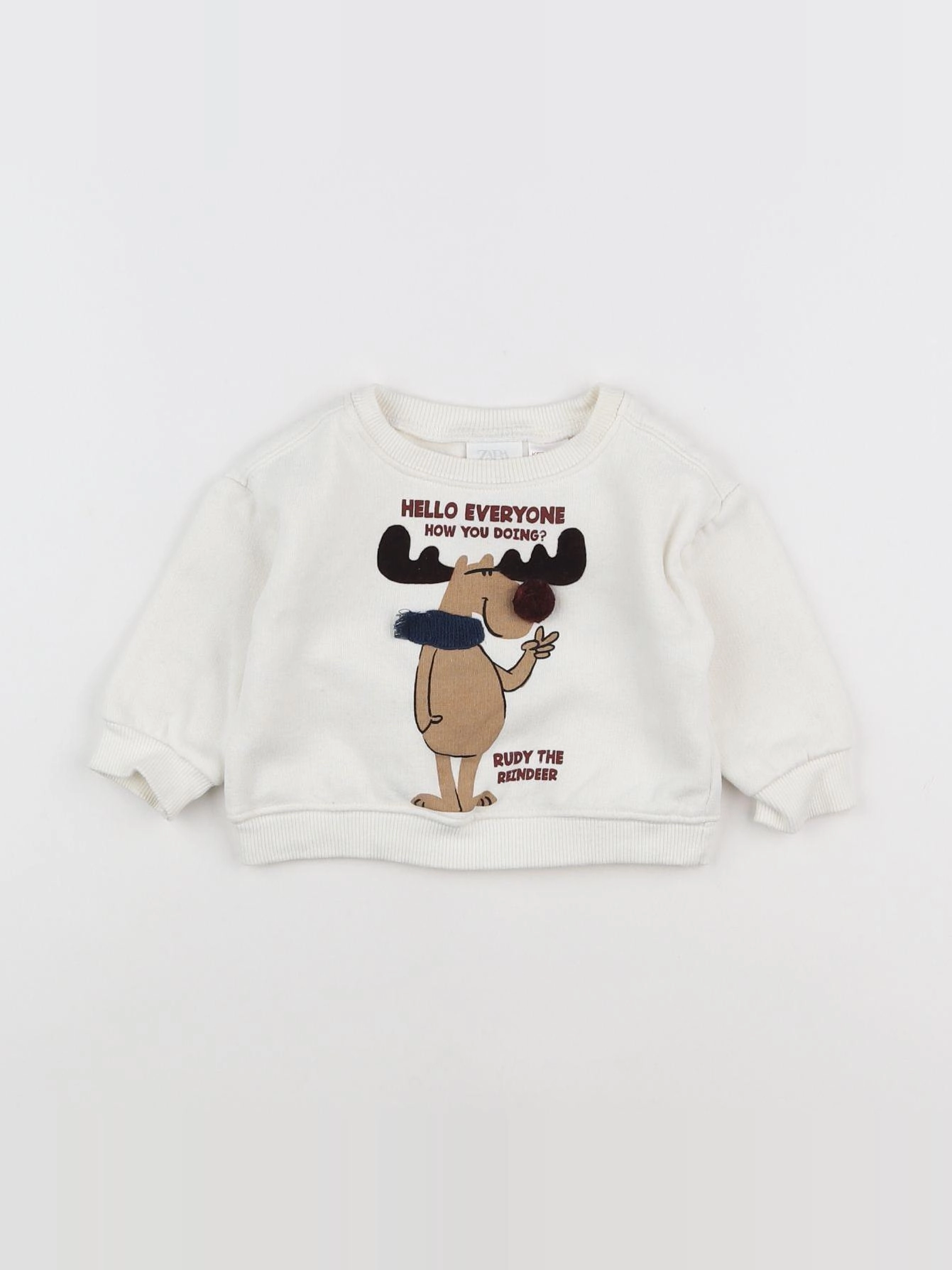 Zara - sweat beige - 3/6 mois