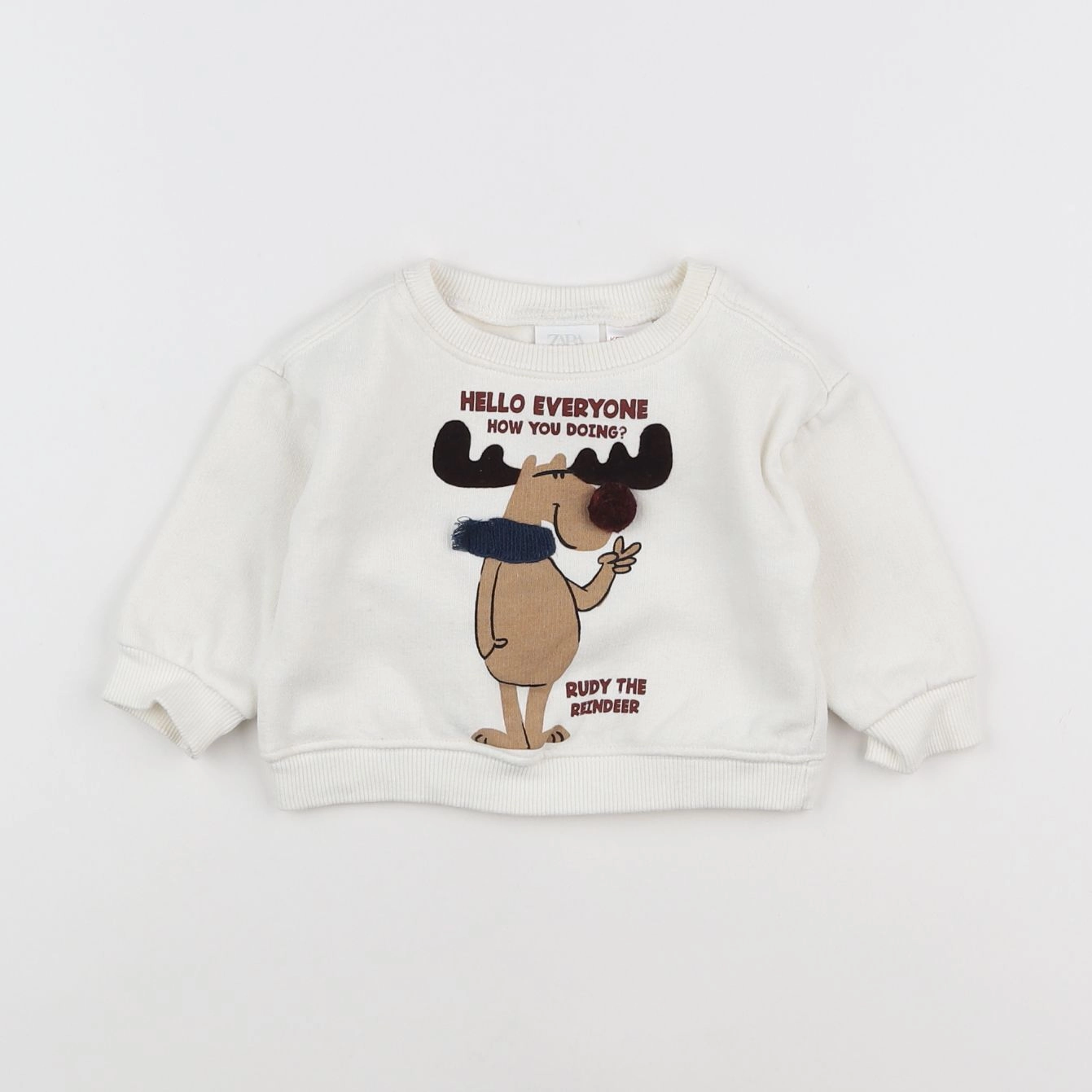 Zara - sweat beige - 3/6 mois