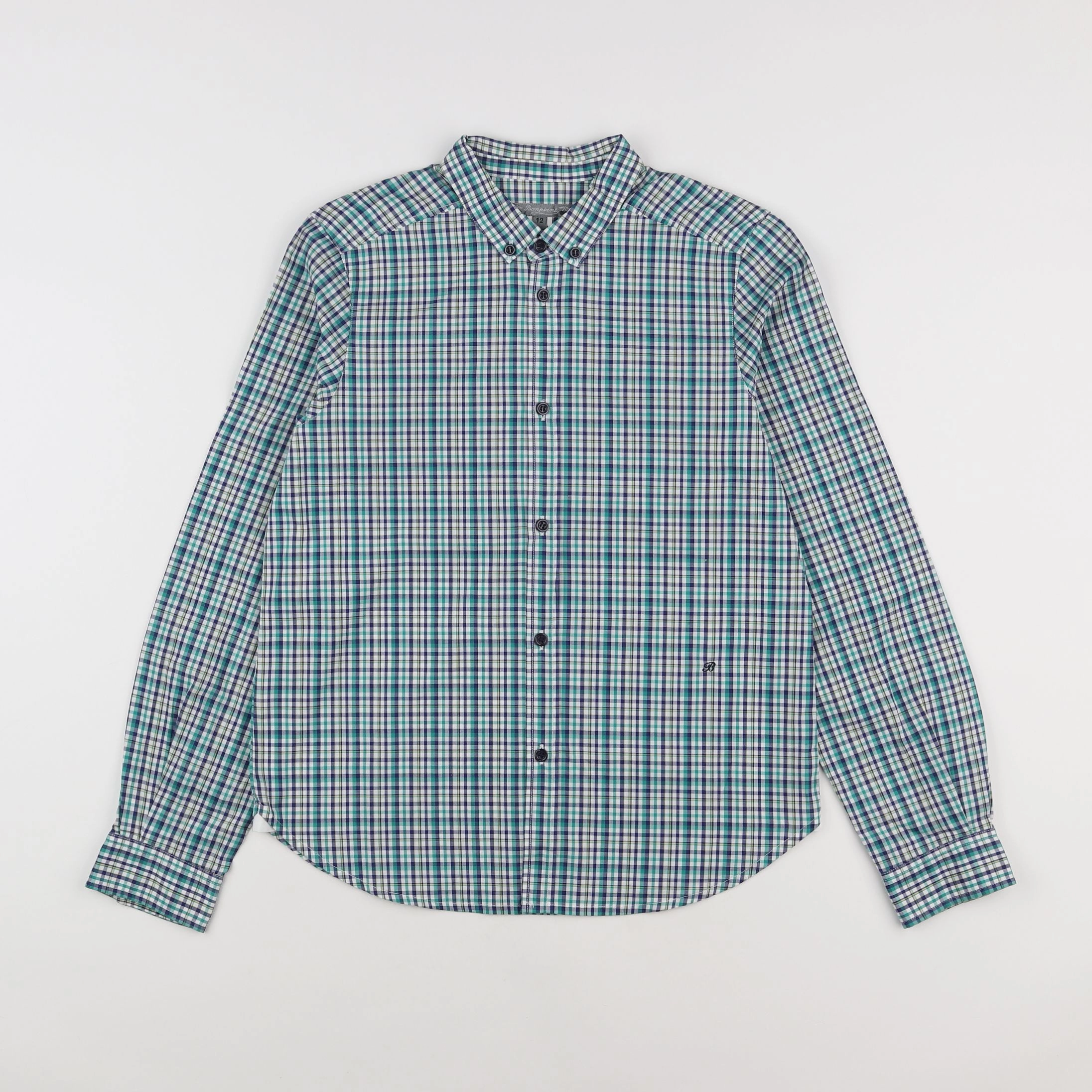 Bonpoint - chemise multicolore, vert - 12 ans