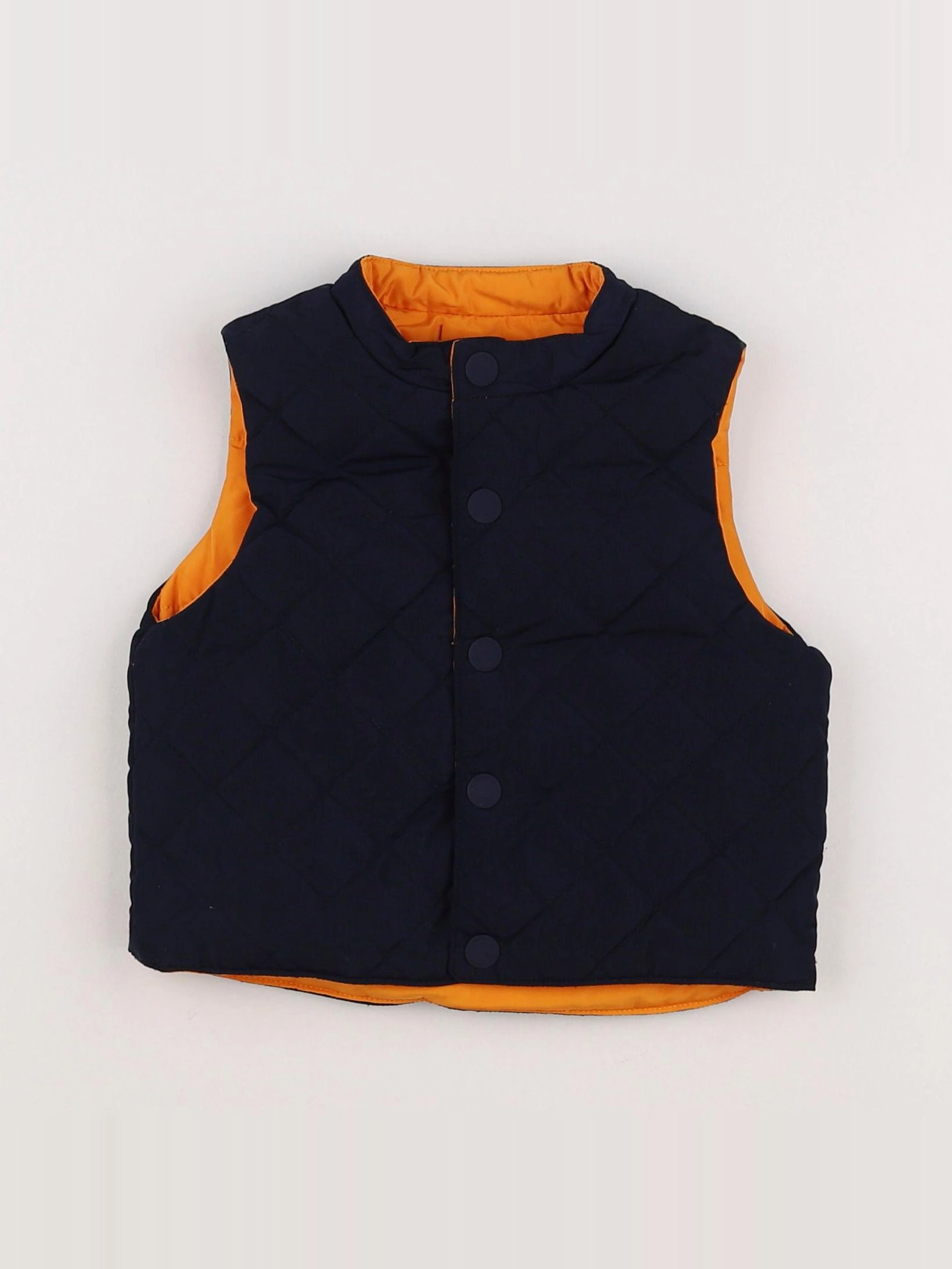 Jacadi - doudoune réversible bleu, orange - 12 mois