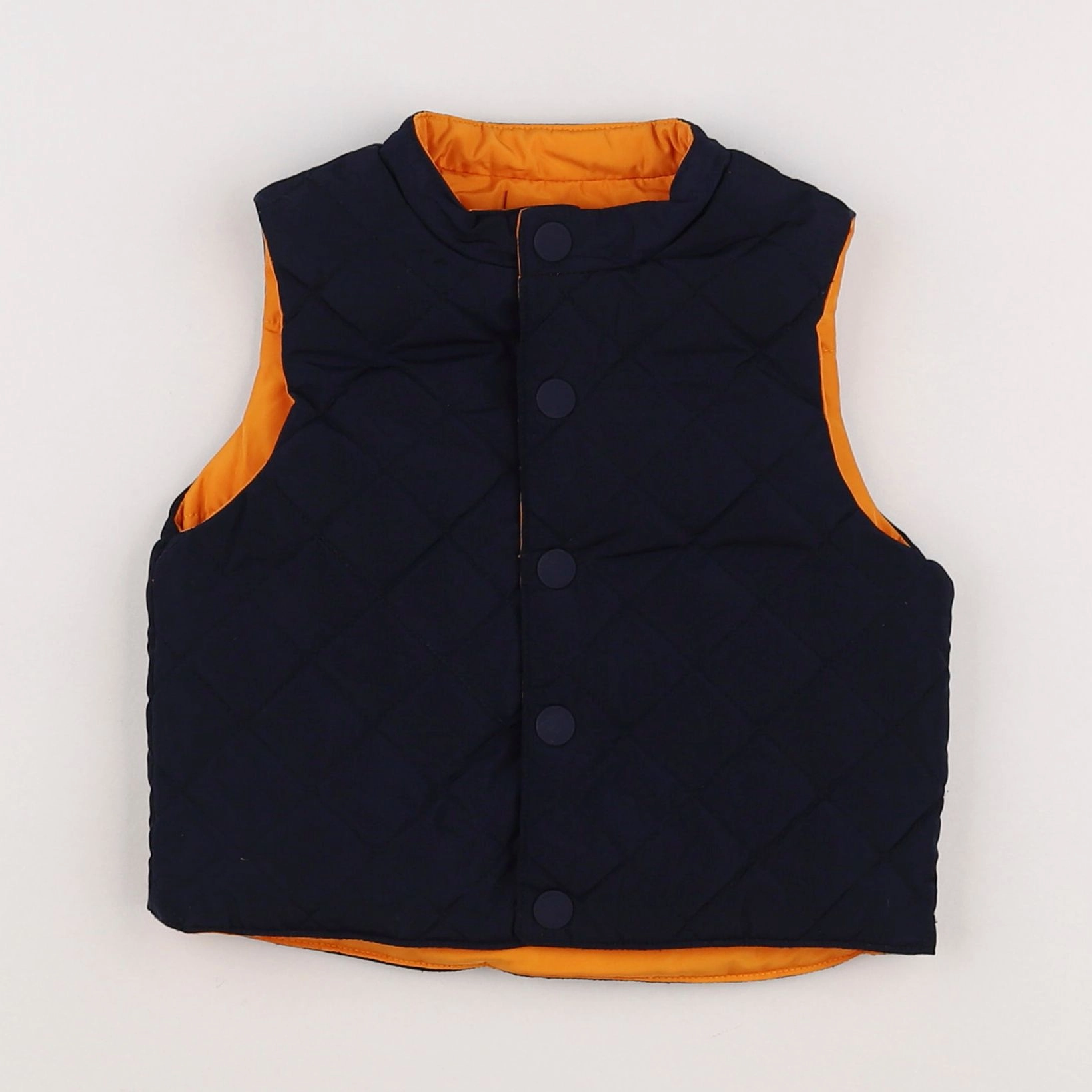 Jacadi - doudoune réversible bleu, orange - 12 mois