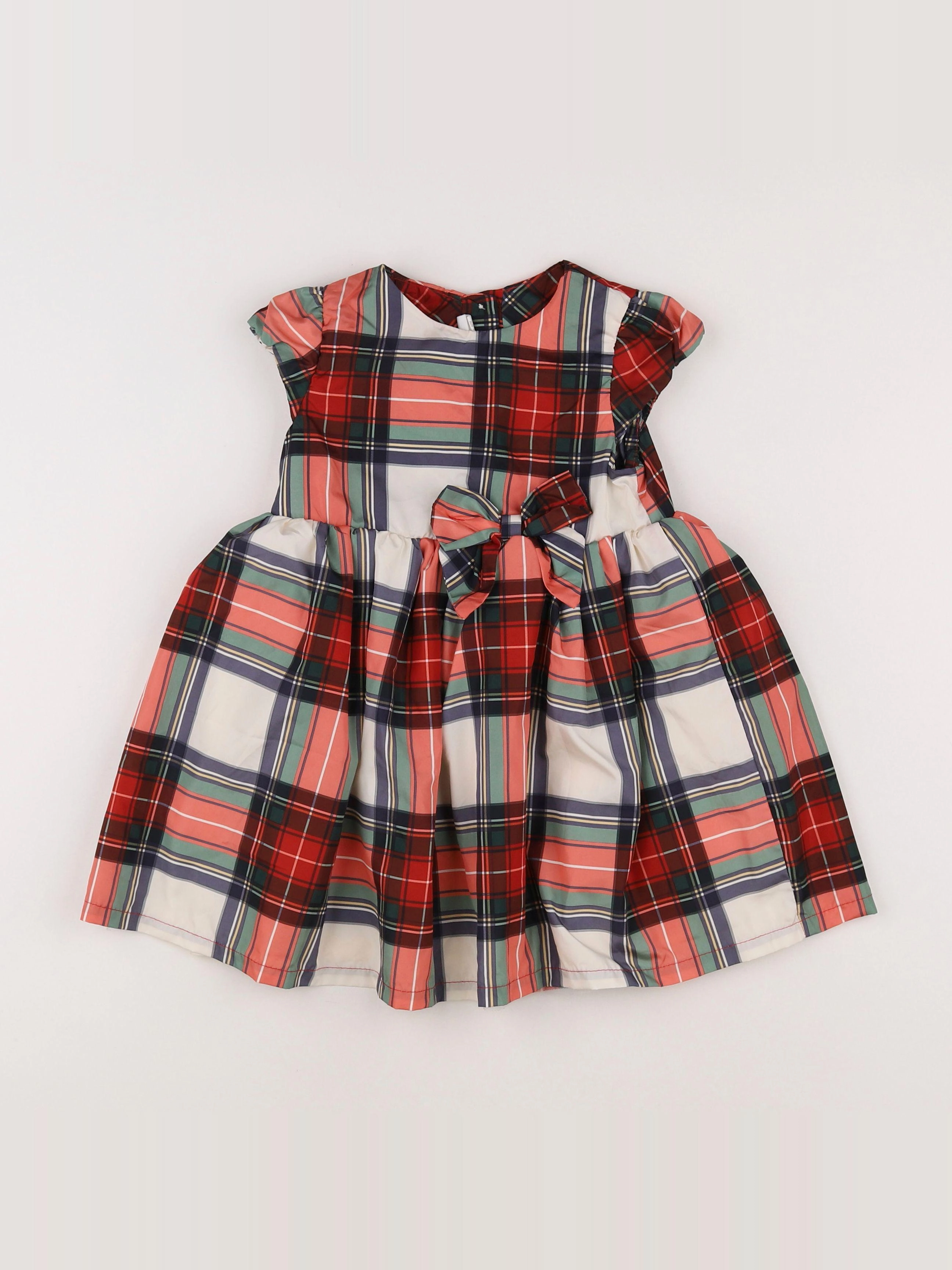 H&M - robe rouge, vert - 2 ans