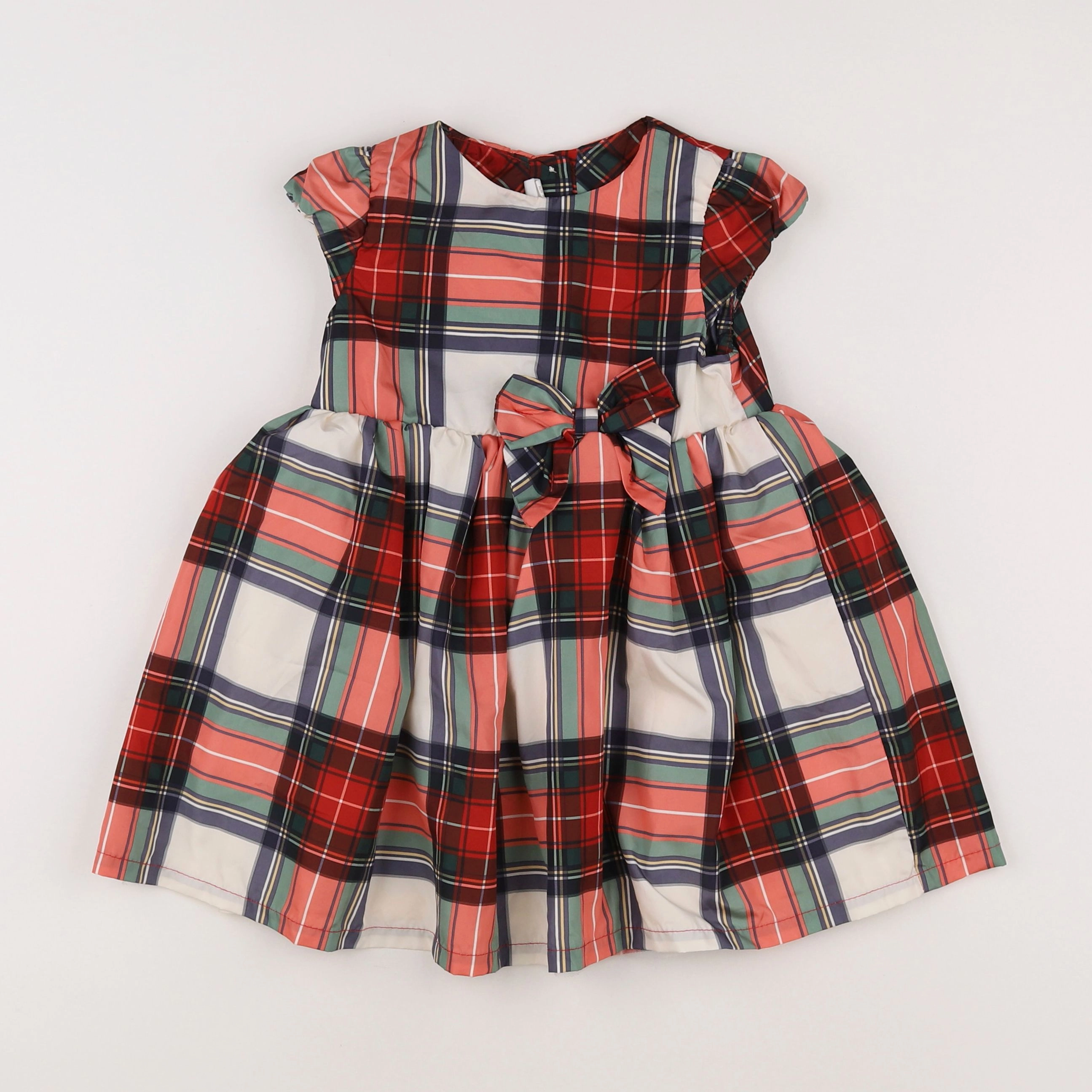 H&M - robe rouge, vert - 2 ans