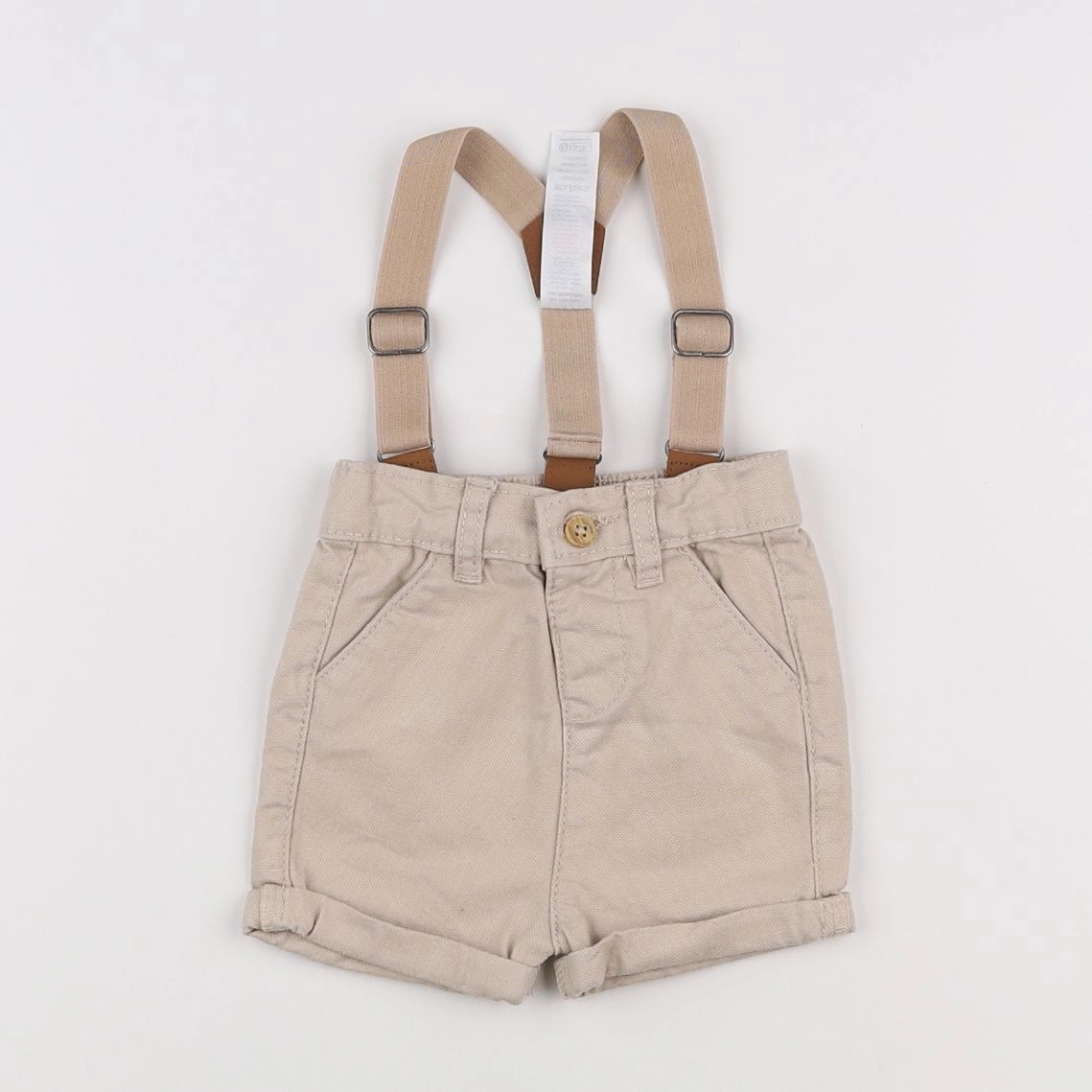 Vertbaudet - short beige - 3 mois