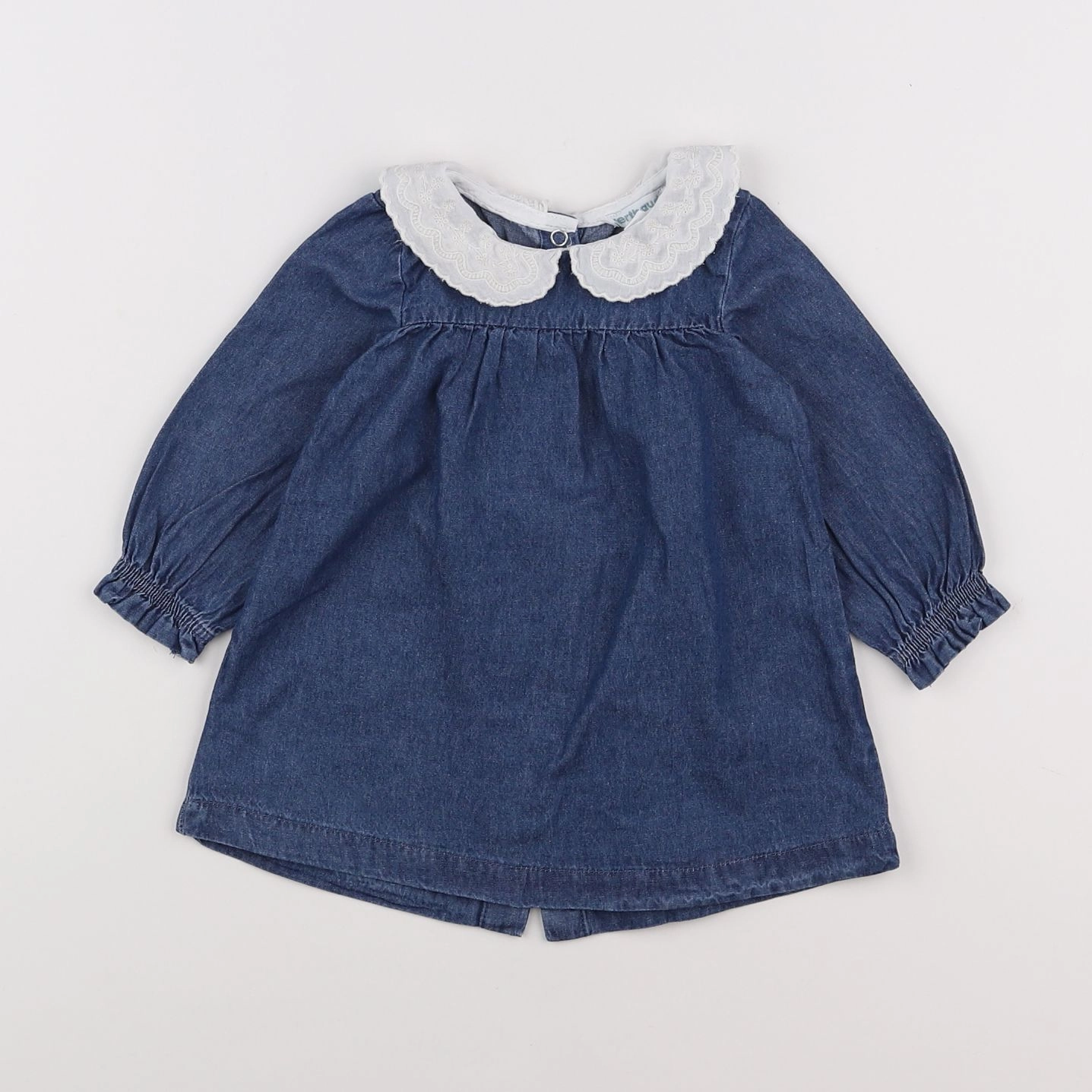 Vertbaudet - robe bleu, blanc - 6 mois
