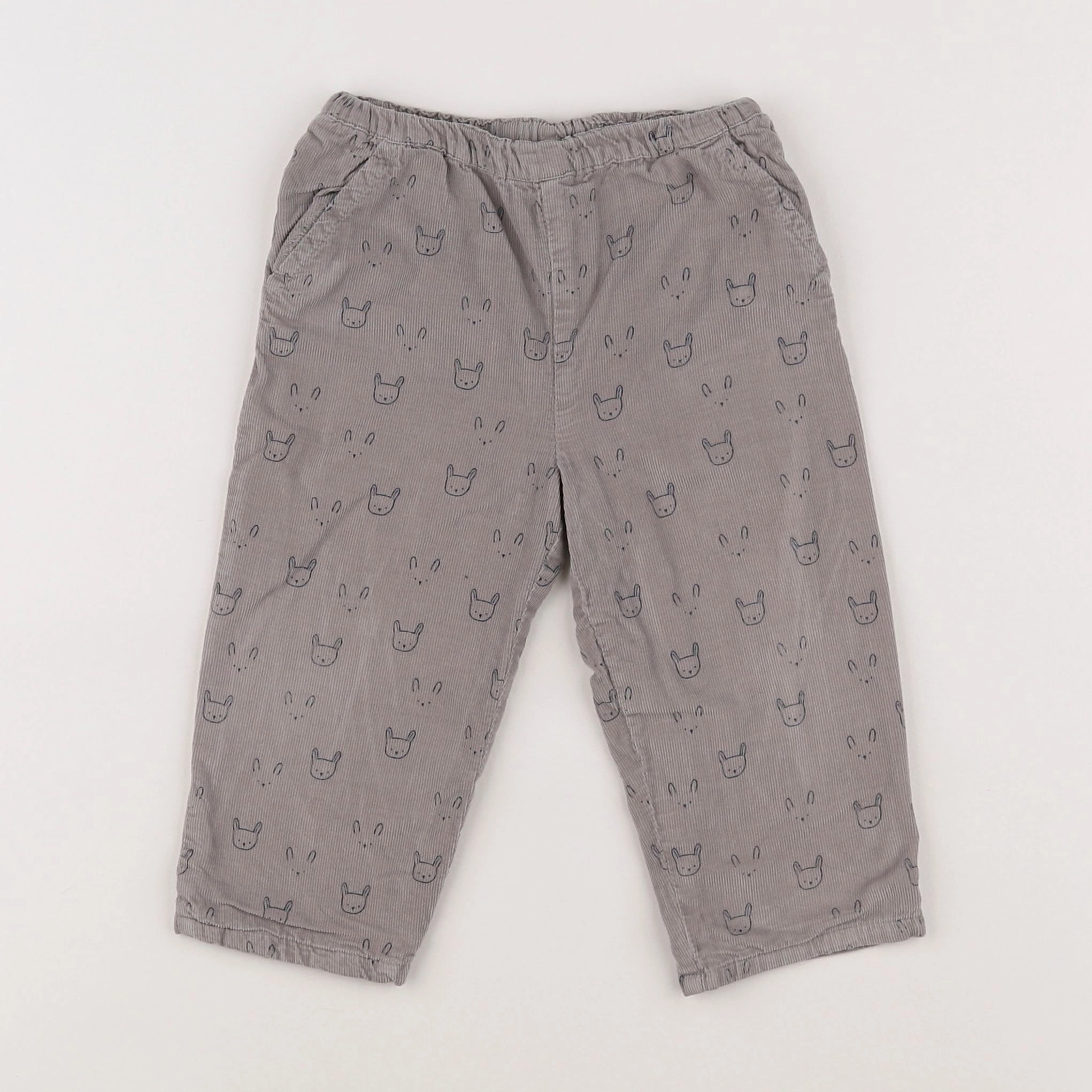 Boutchou - pantalon gris, bleu - 12 mois