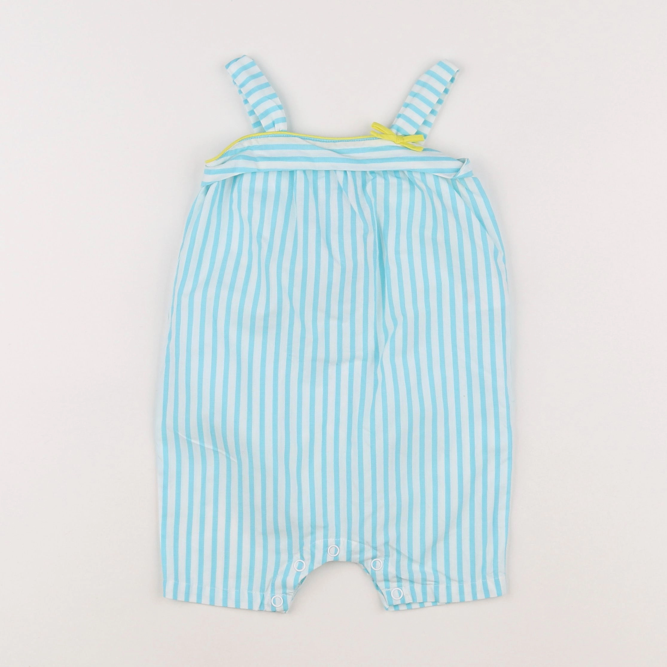 Petit Bateau - combinaison blanc, bleu - 12 mois