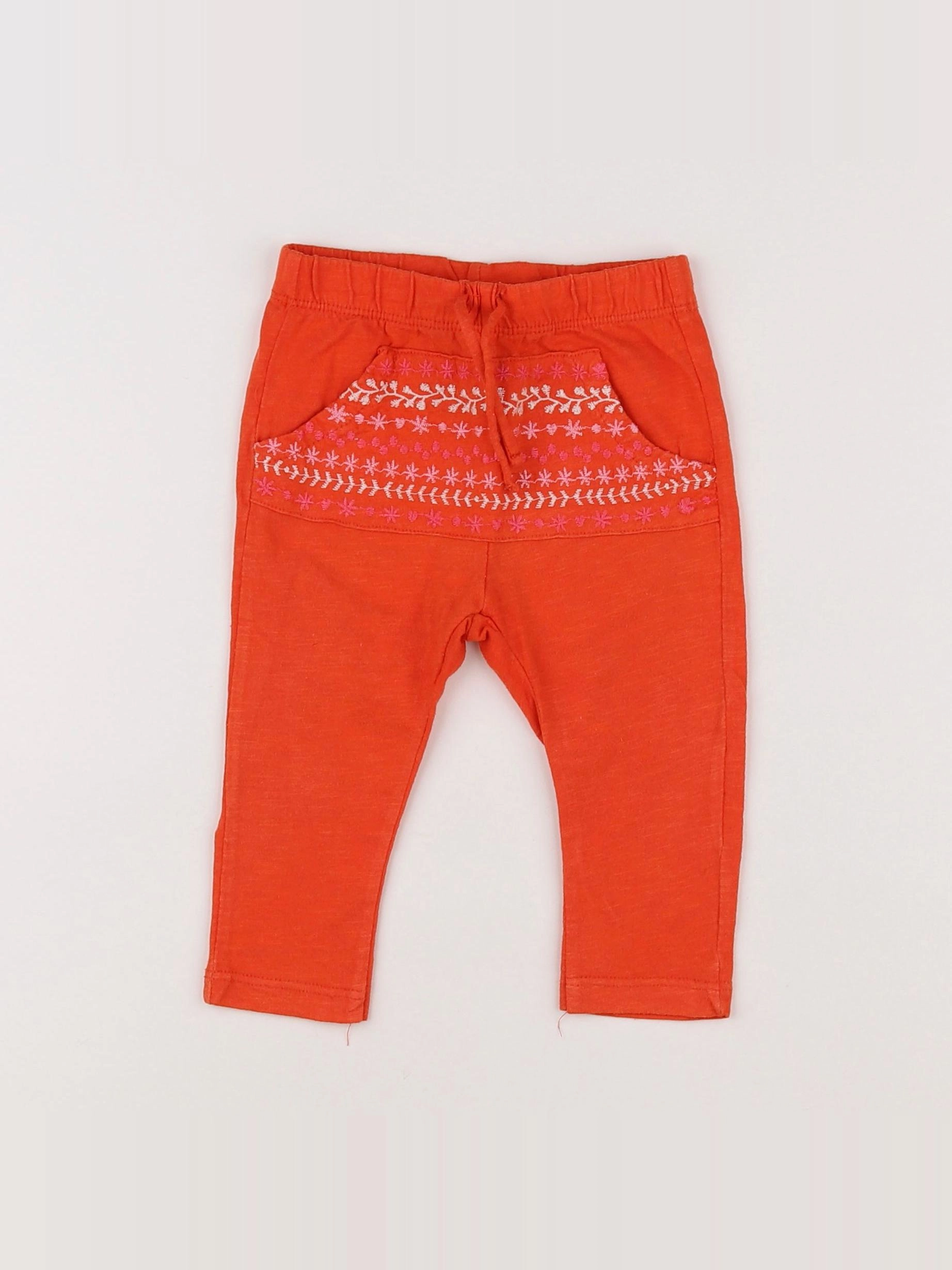 Zara - sarouel orange - 9/12 mois