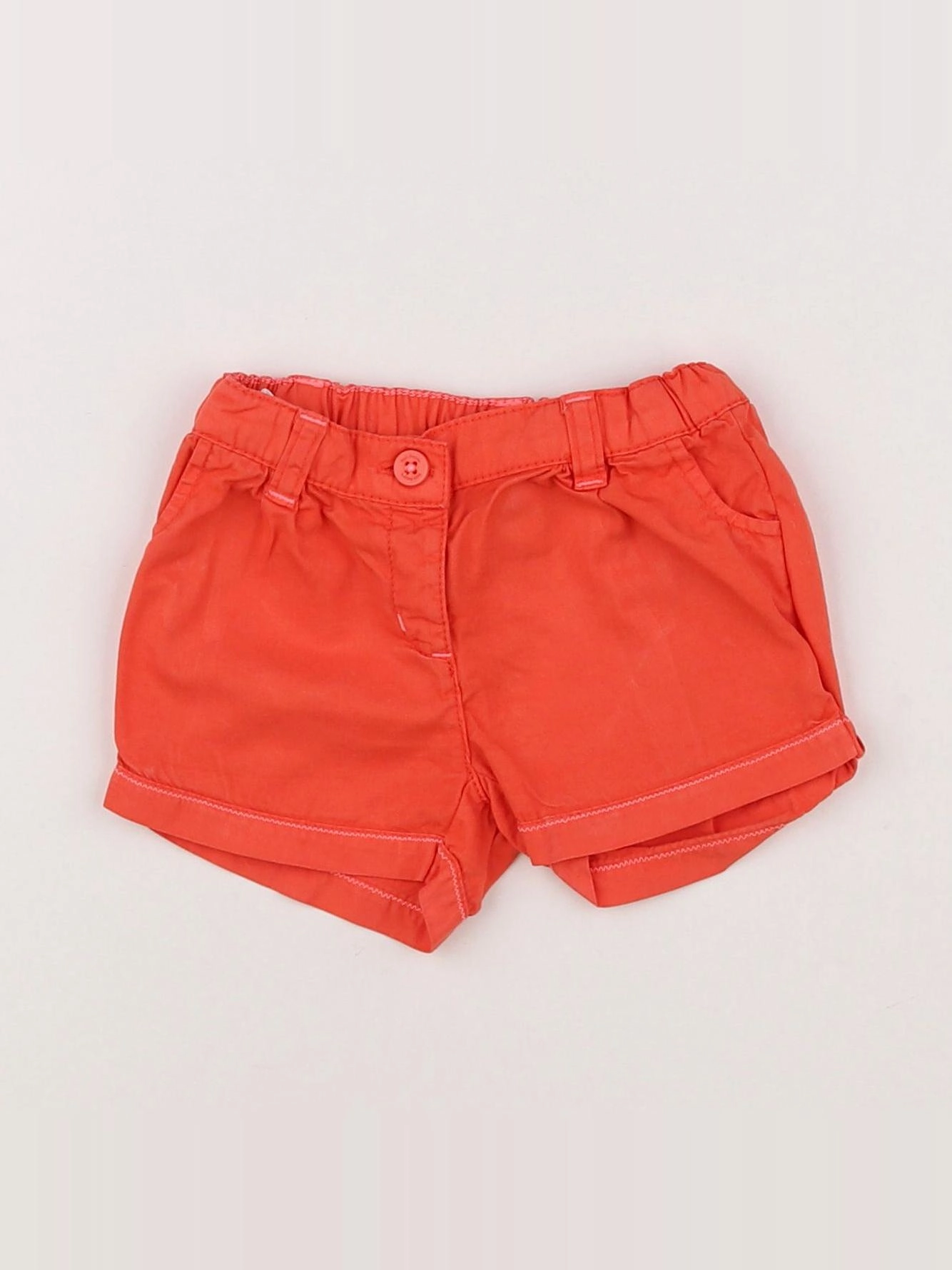 Petit Bateau - short orange - 12 mois
