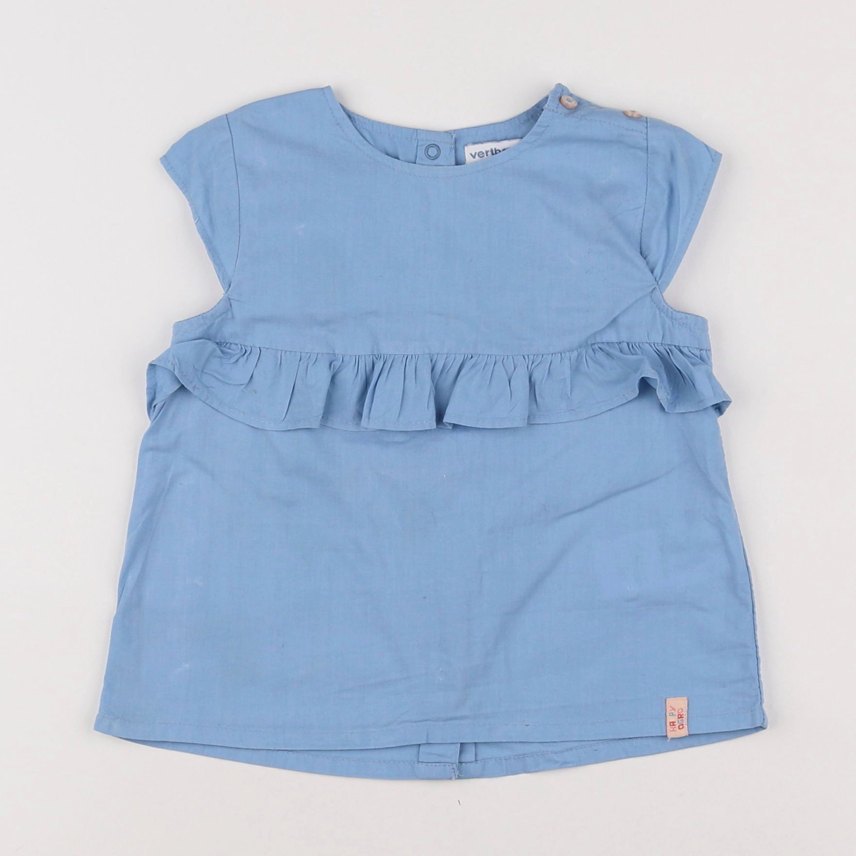 Vertbaudet - blouse bleu - 2 ans