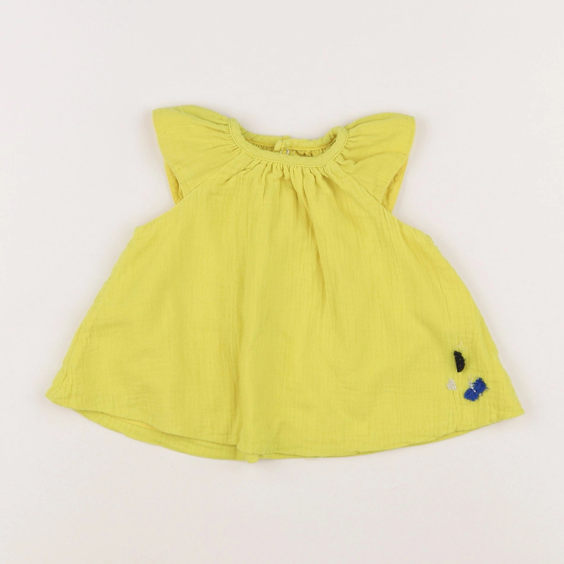 Catimini - blouse jaune - 12 mois