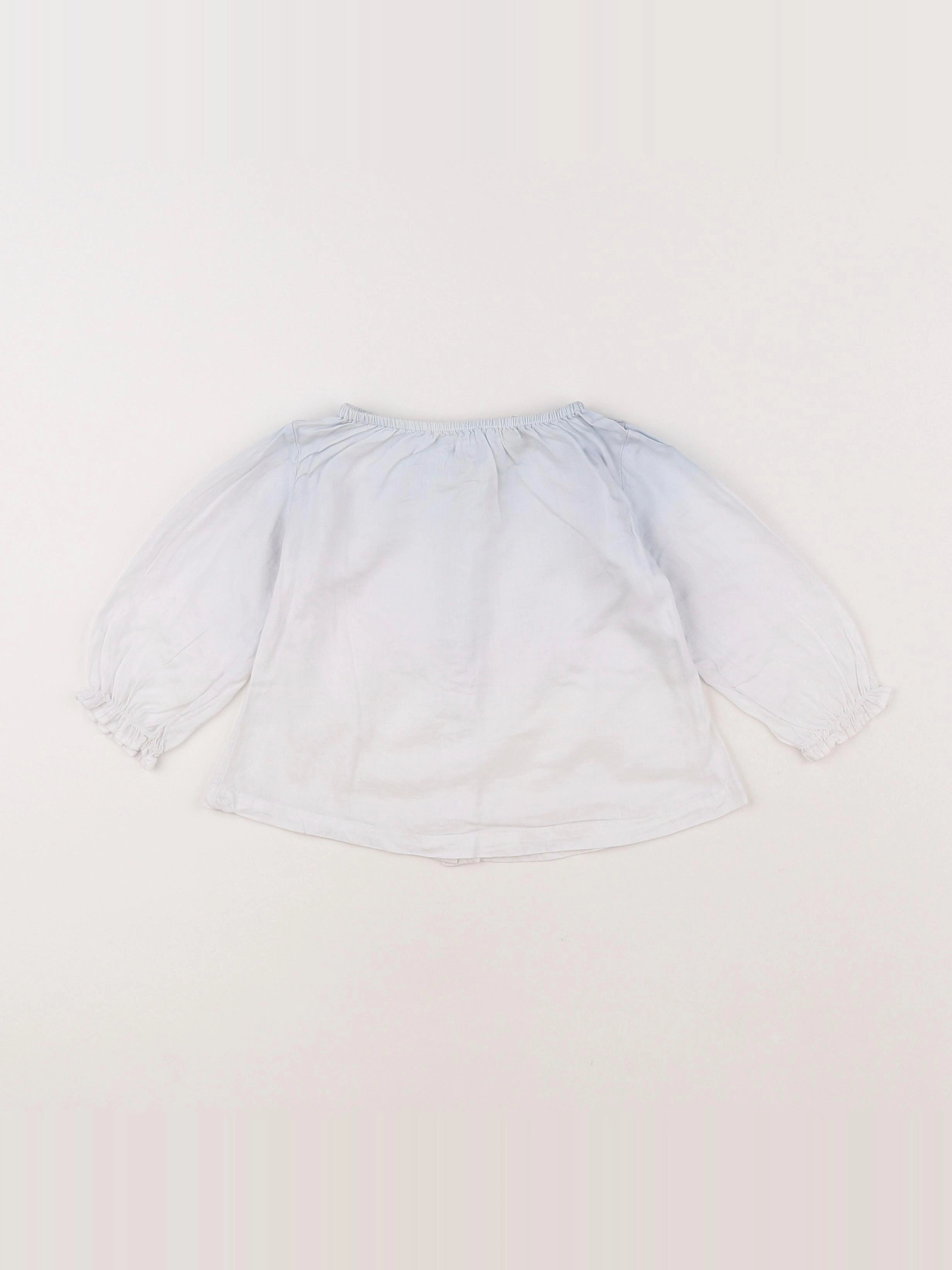 Tape à l'oeil - blouse bleu, blanc - 9 mois