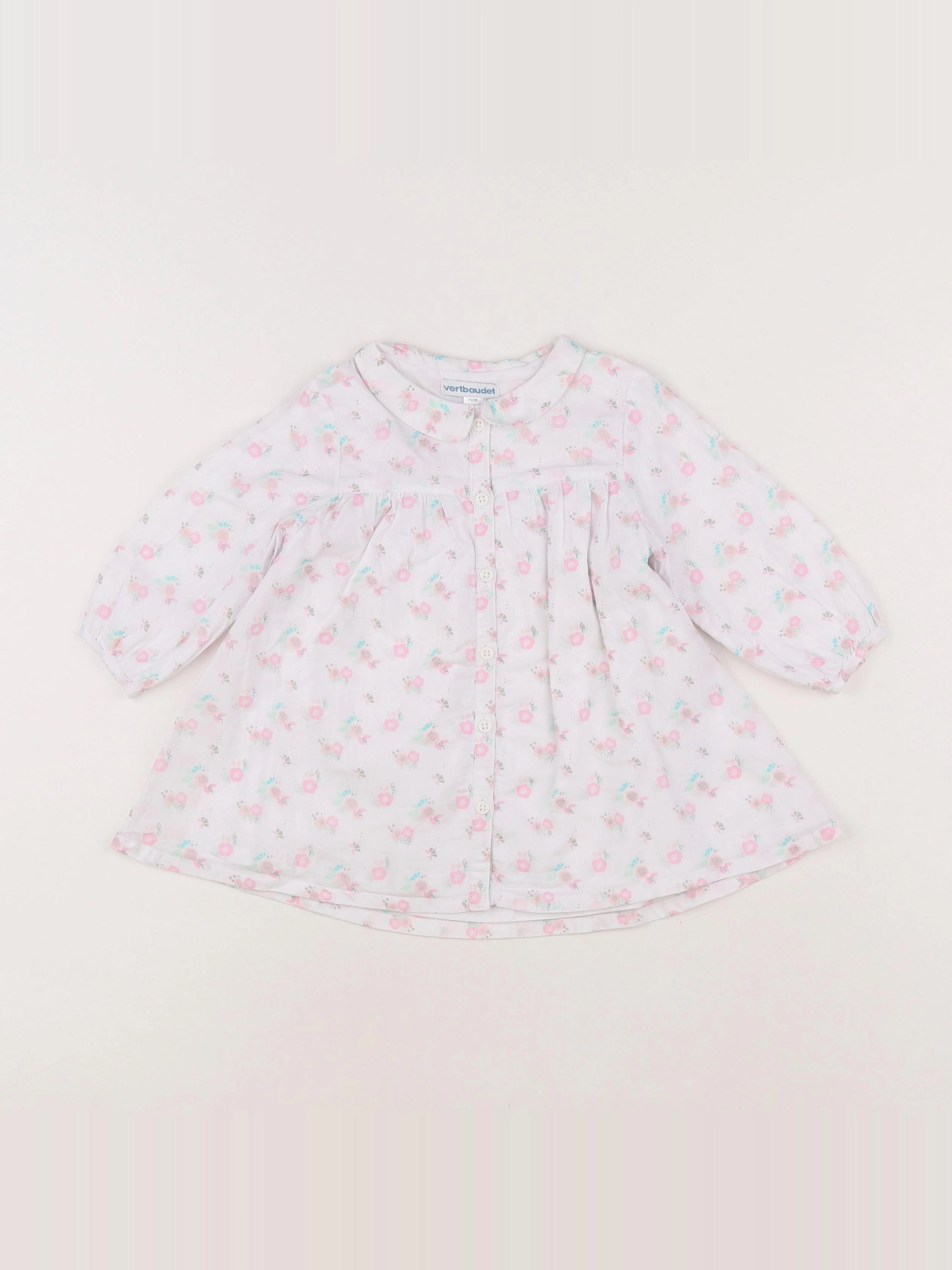 Vertbaudet - robe blanc - 9 mois