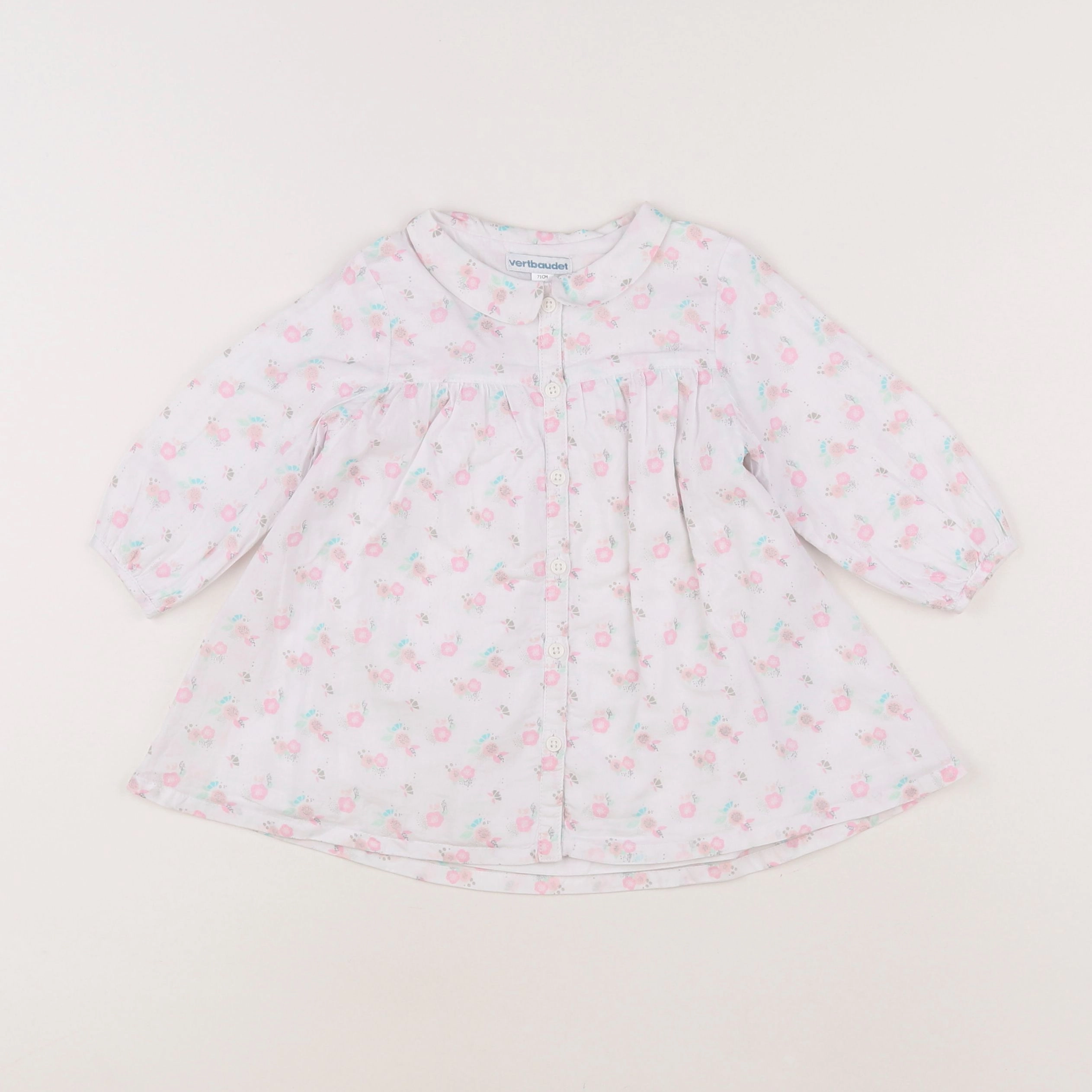 Vertbaudet - robe blanc - 9 mois