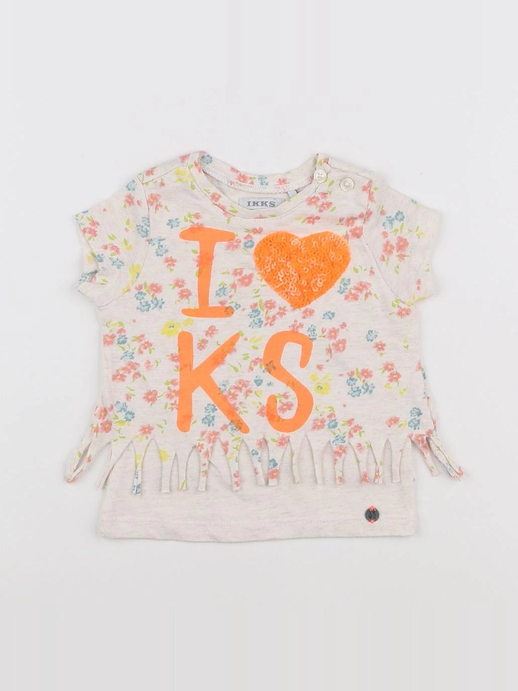 IKKS - tee-shirt beige, orange - 3 mois