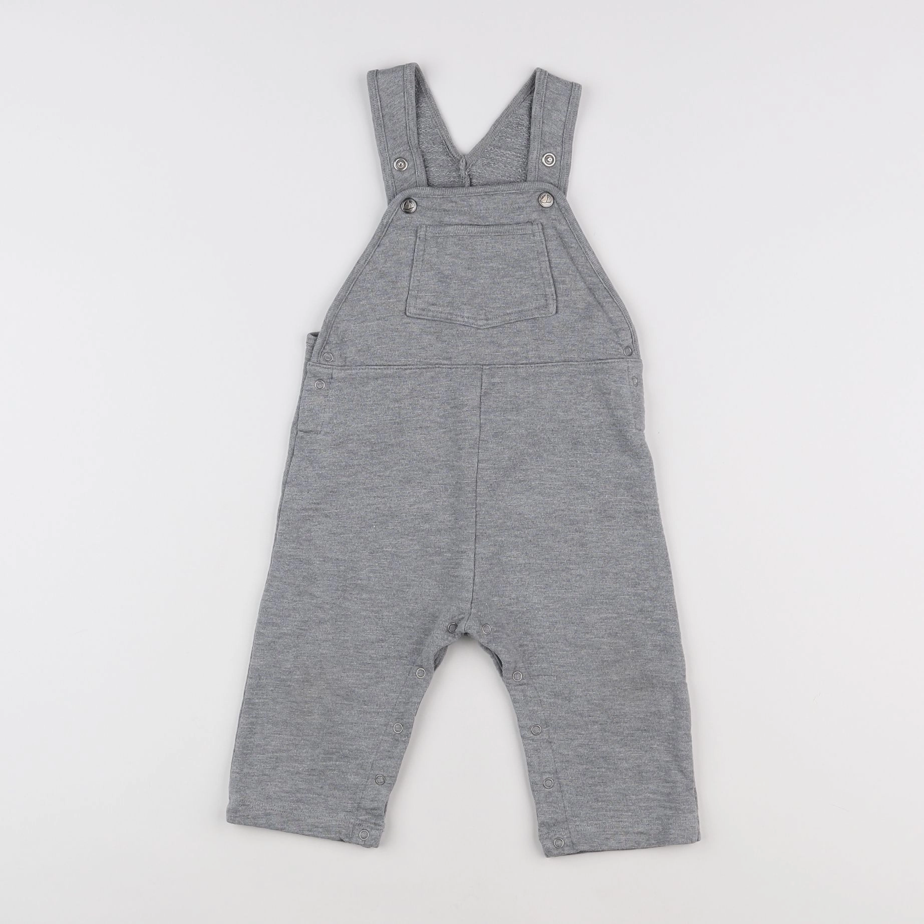 Petit Bateau - salopette gris - 12 mois