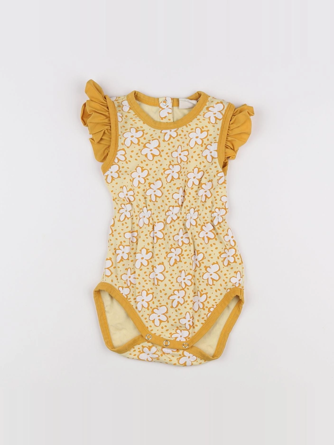 Maison Tadaboum - body vêtement jaune, blanc - 18 mois