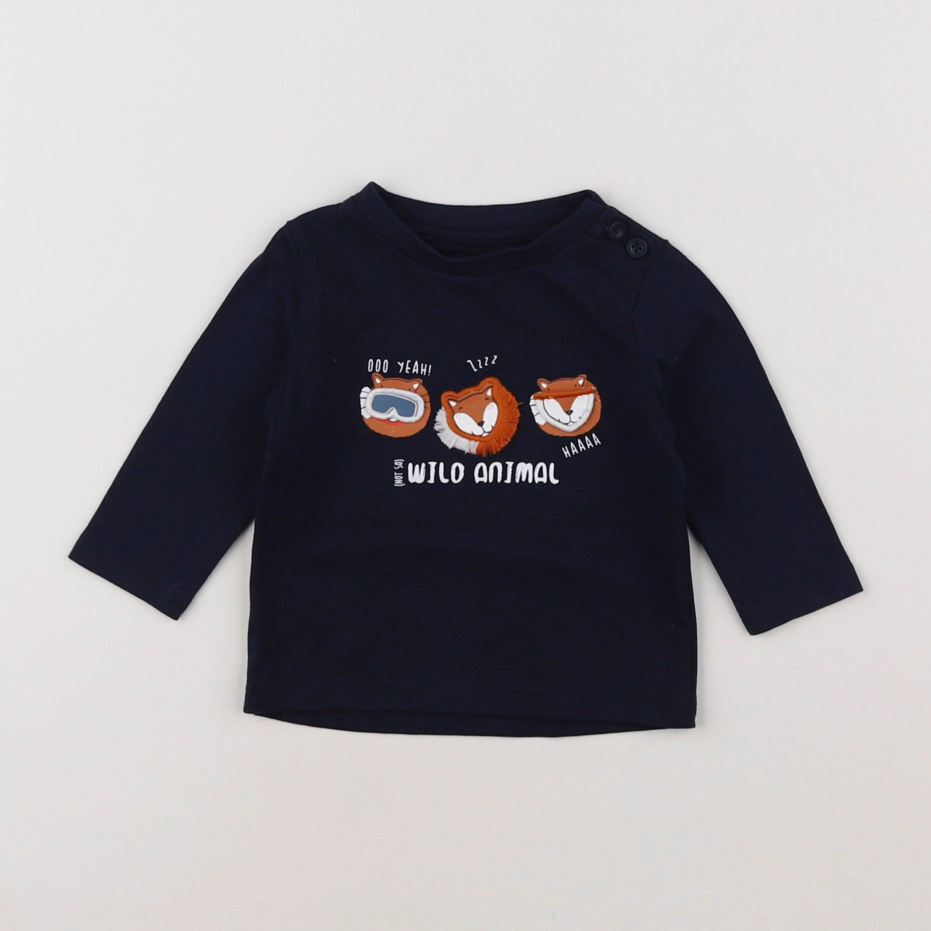 Vertbaudet - tee-shirt bleu - 3 mois