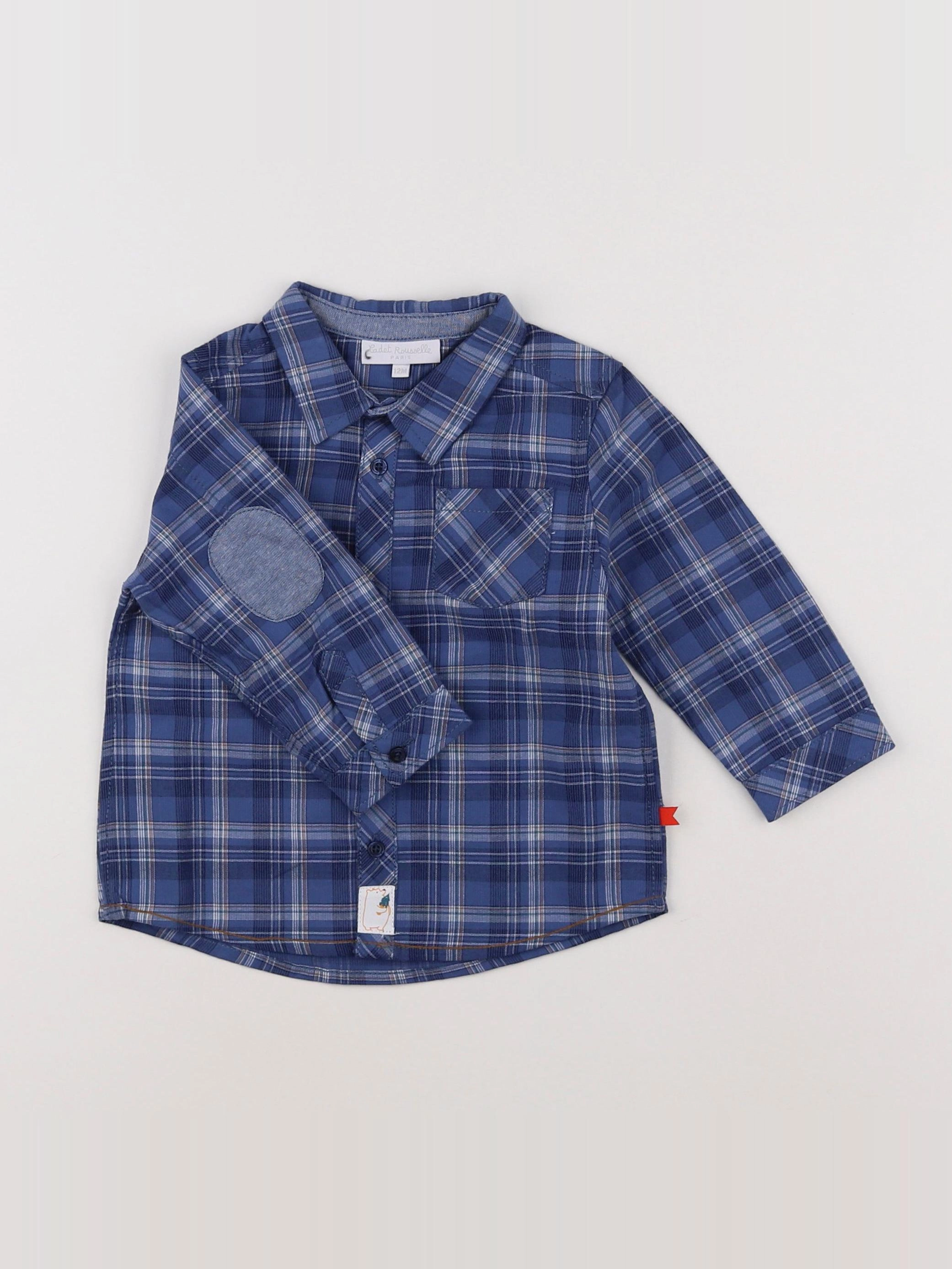 Cadet Rousselle - chemise bleu - 12 mois