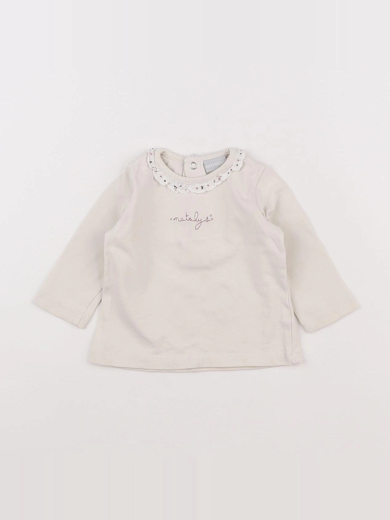 Natalys - tee-shirt beige - 9 mois