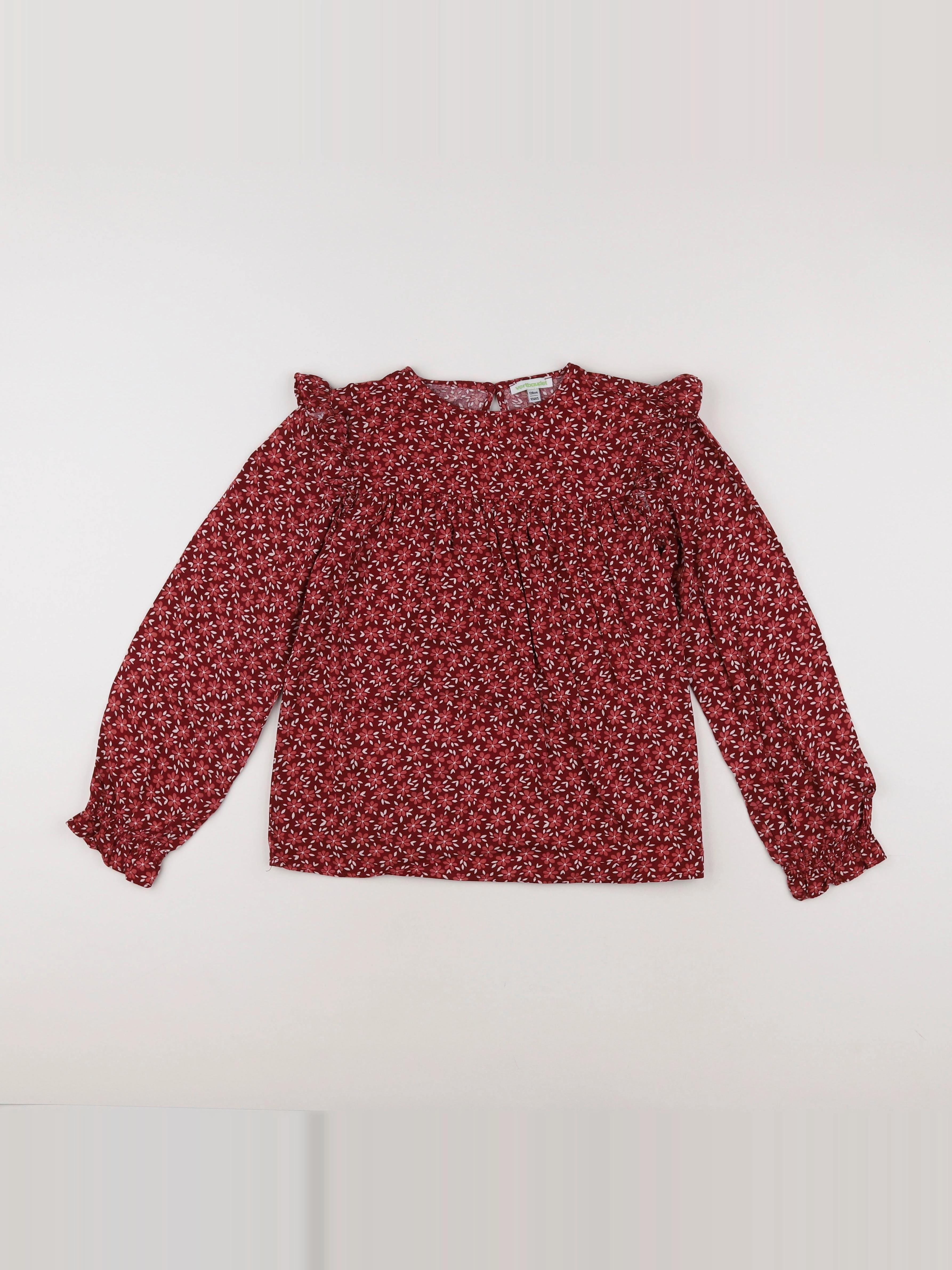 Vertbaudet - blouse rouge - 10 ans
