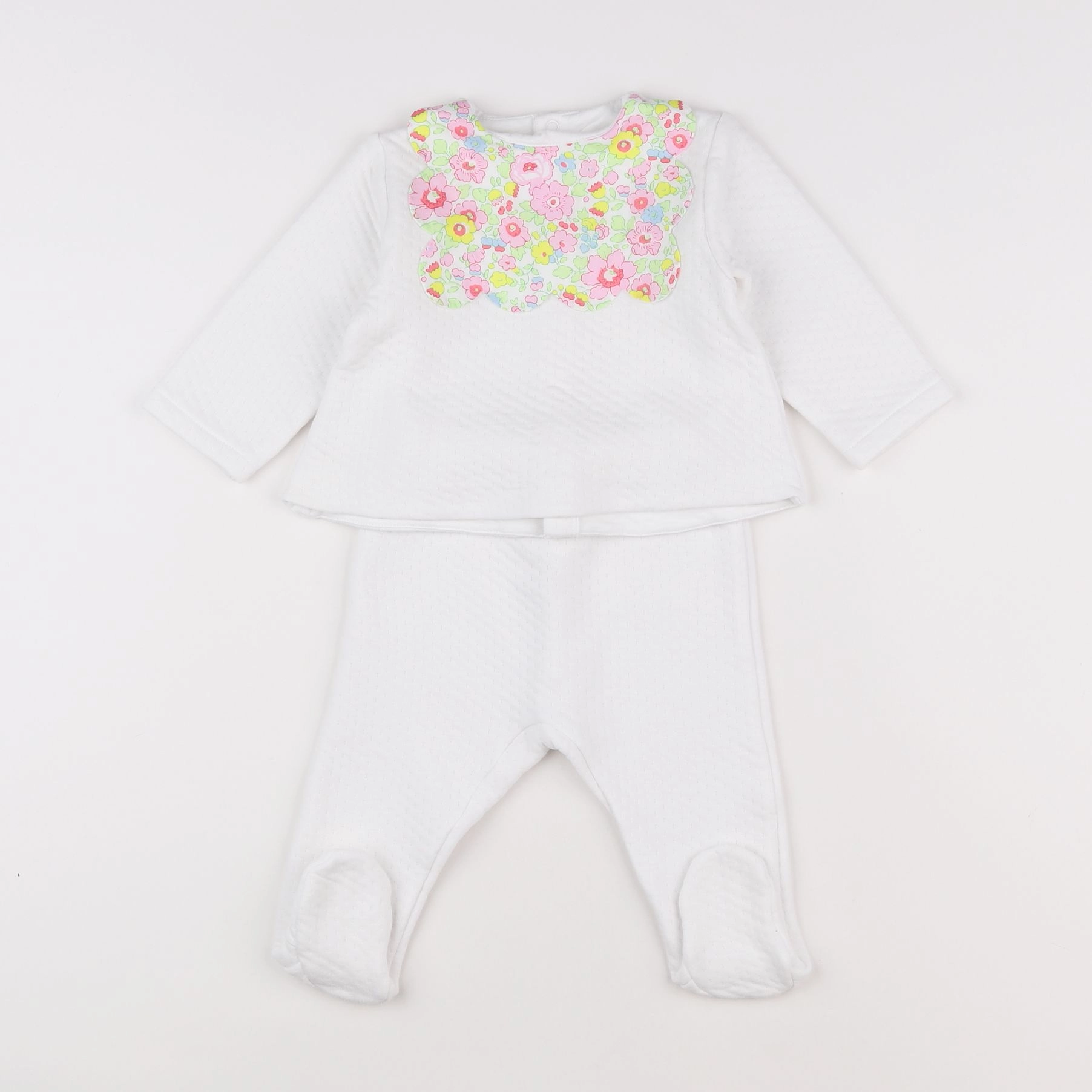 Jacadi - ensemble liberty blanc - 12 mois