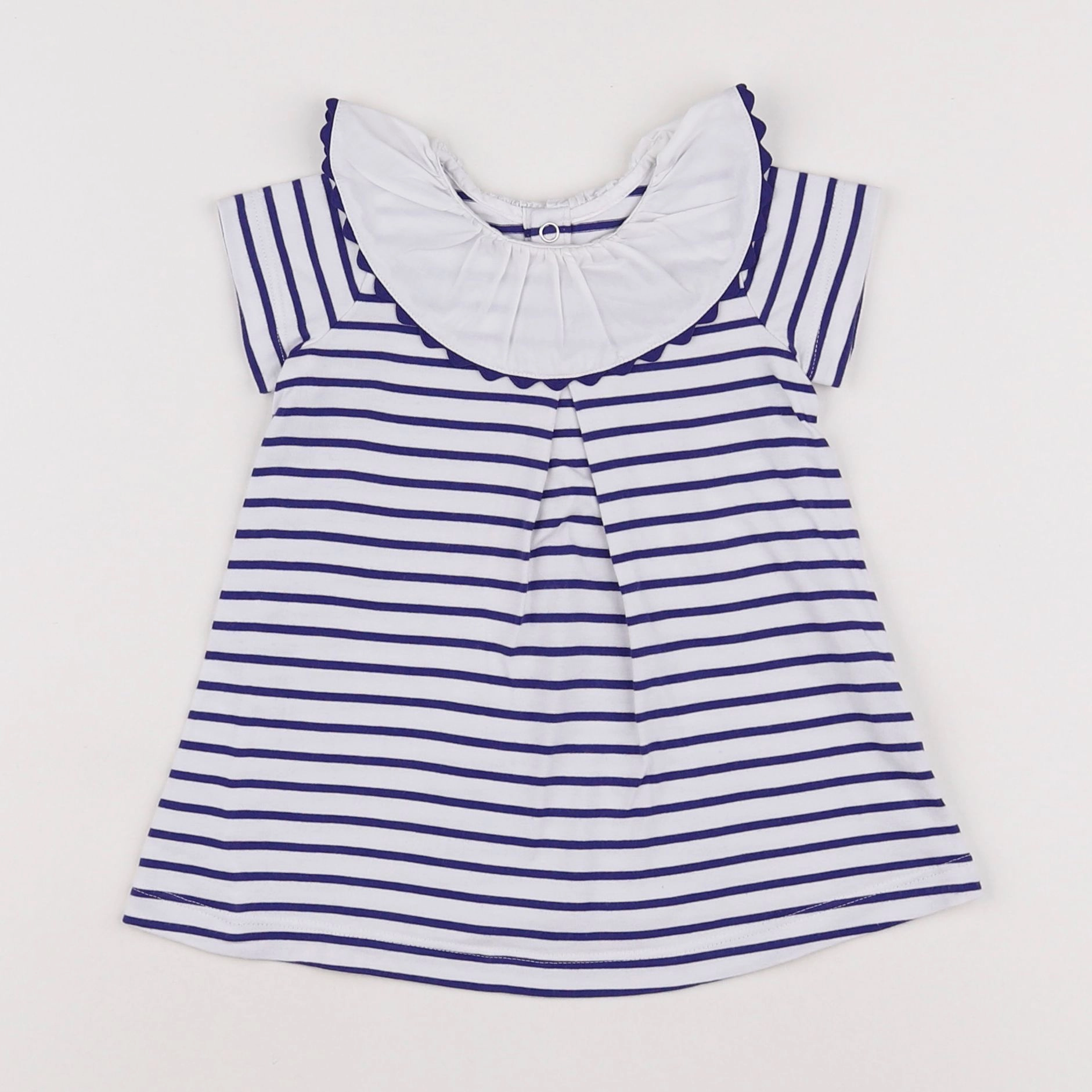 Jacadi - robe bleu, blanc - 6 mois
