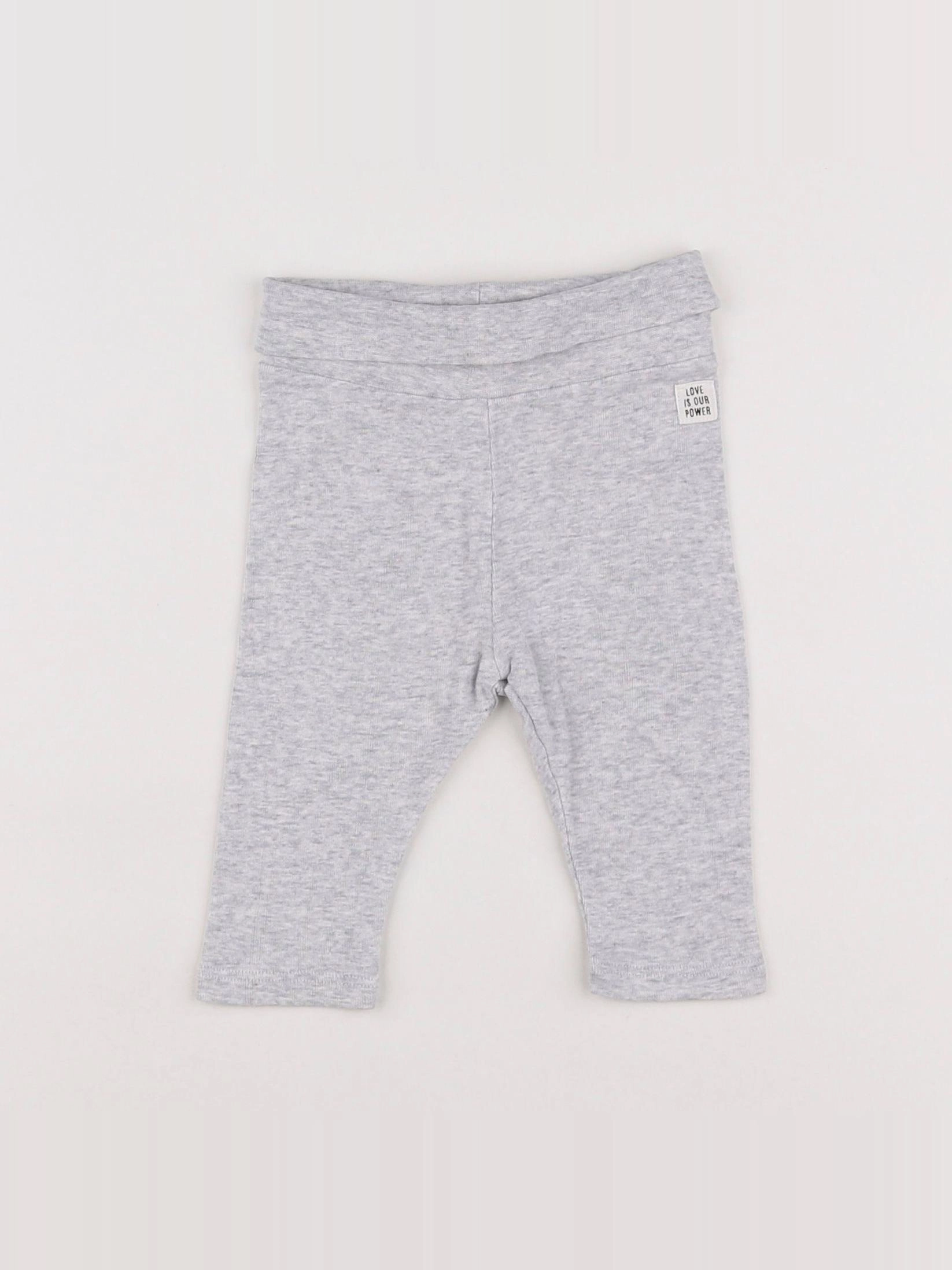 H&M - legging gris - 3 mois