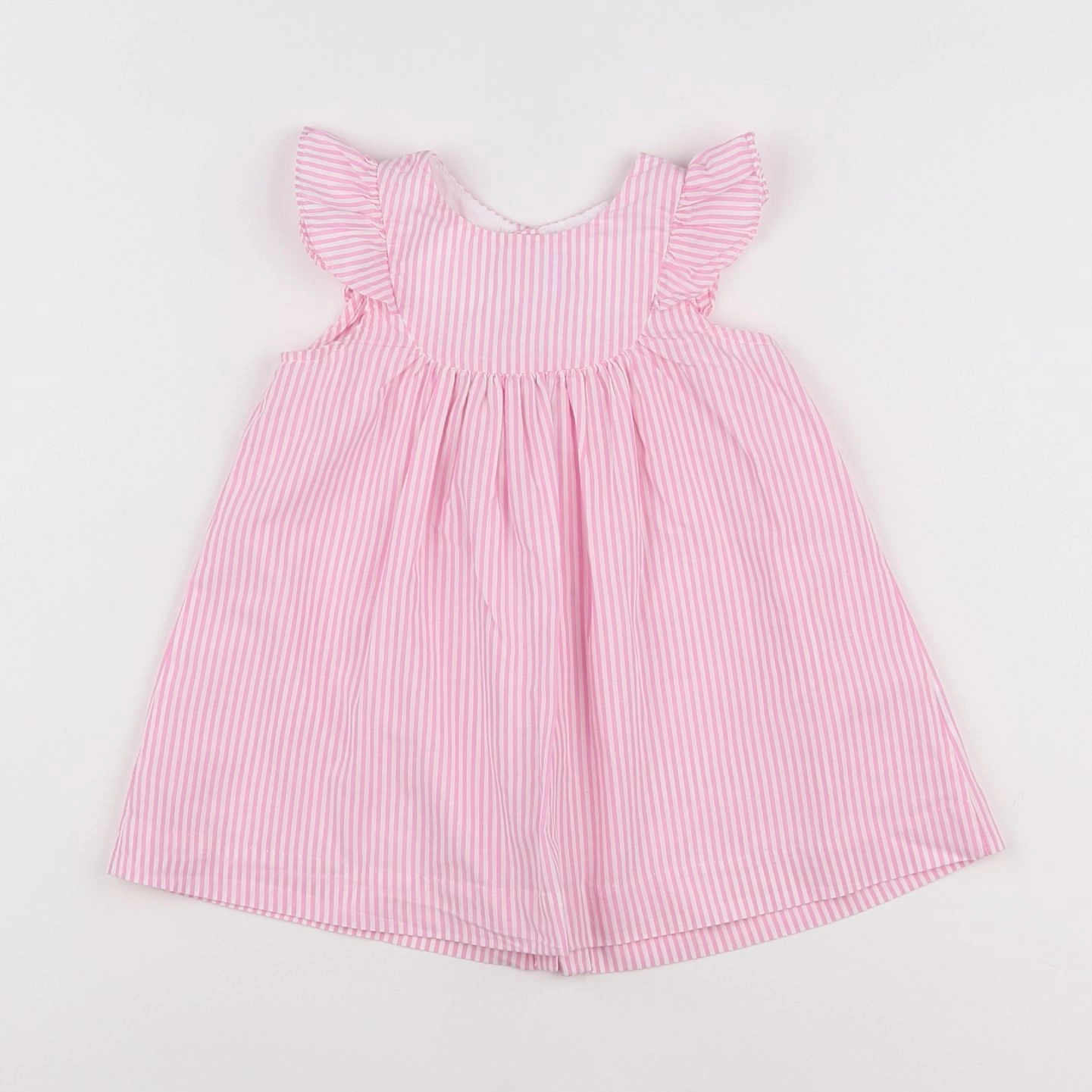 Jacadi - robe blanc, rose - 12 mois